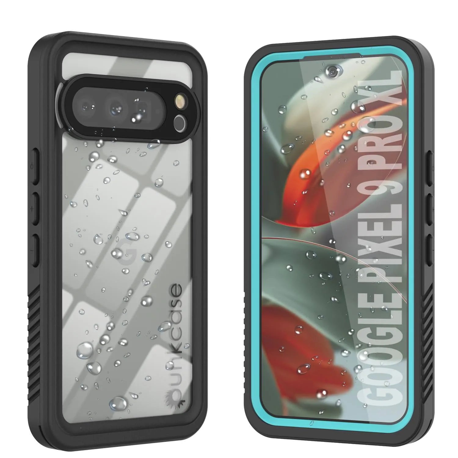 Google Pixel 9 Pro XL Waterproof Case, Punkcase [Extreme Series] Armor Cover W/ Built In Screen Protector [Teal]