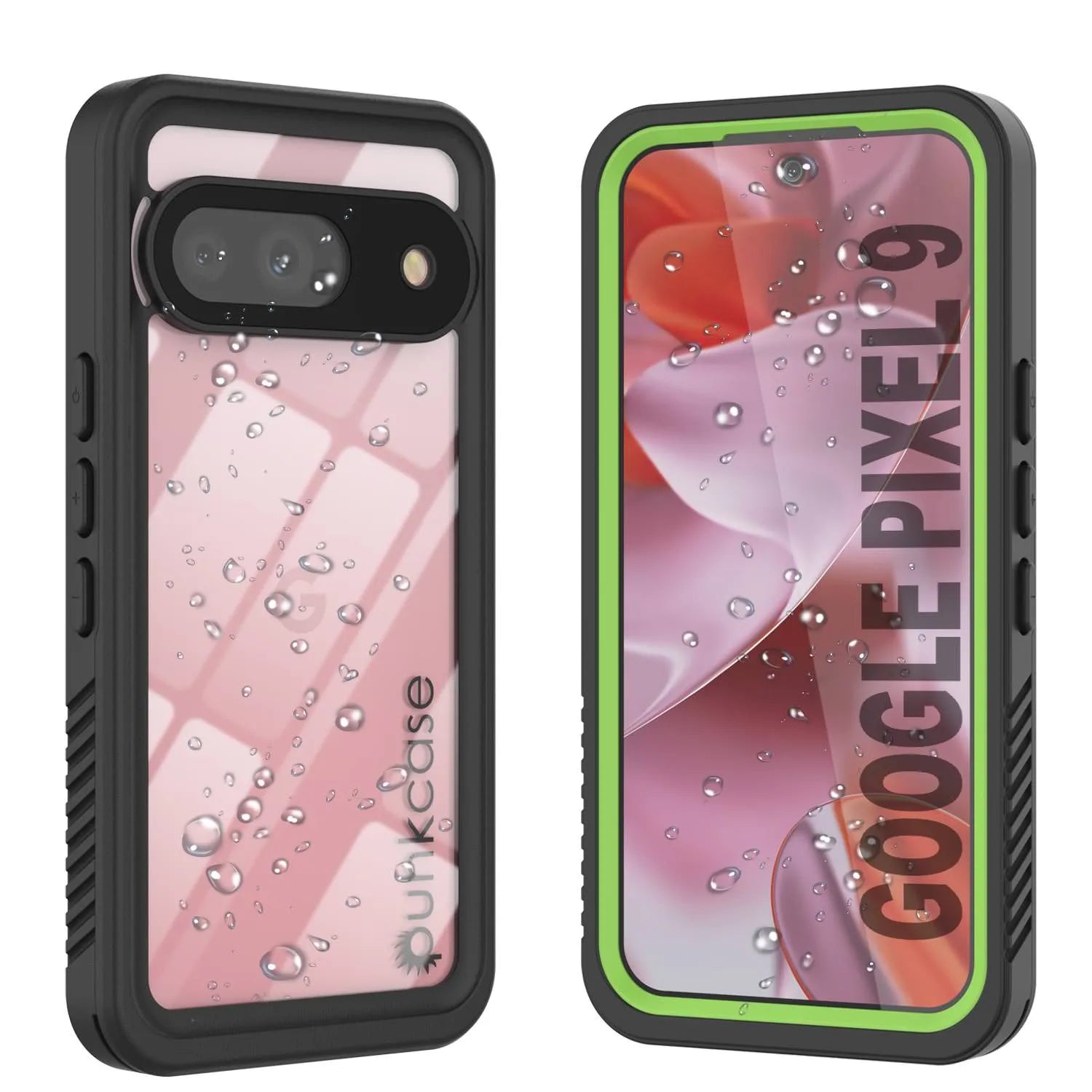 Google Pixel 9  Waterproof Case, Punkcase [Extreme Series] Armor Cover W/ Built In Screen Protector [Light Green]