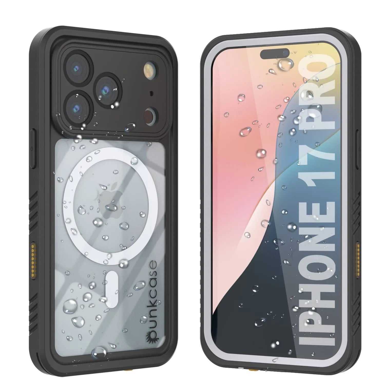 iPhone 17 Pro Waterproof Case, Punkcase [Extreme Series] Armor Cover W/ Built In Screen Protector [White]
