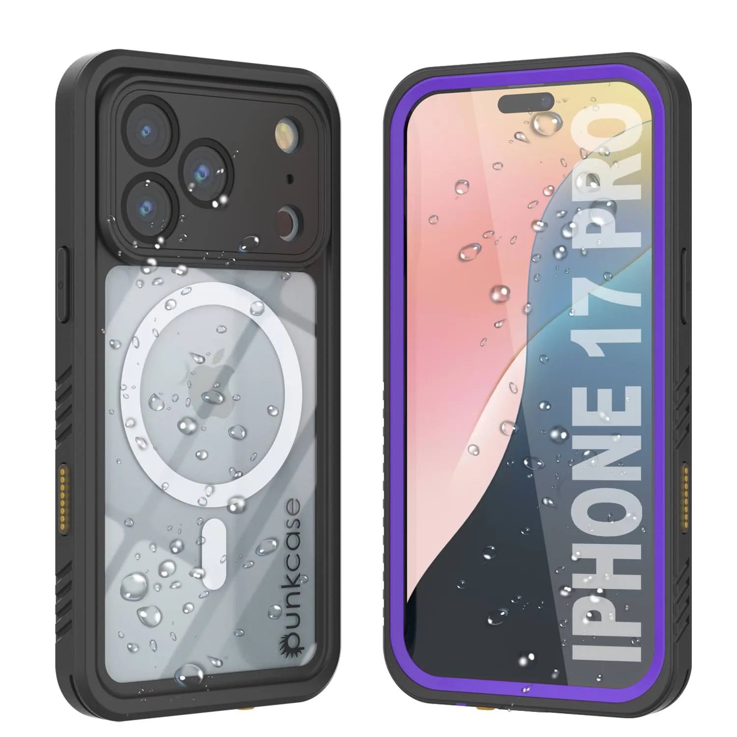 iPhone 17 Pro Waterproof Case, Punkcase [Extreme Series] Armor Cover W/ Built In Screen Protector [Purple]