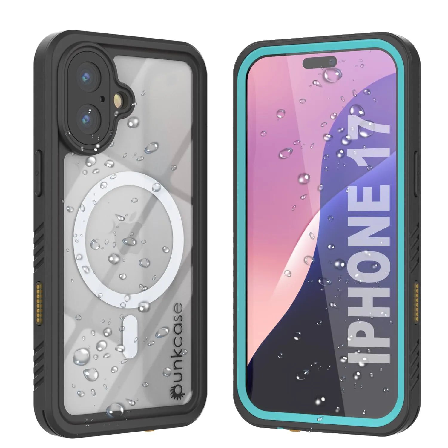 iPhone 17  Waterproof Case, Punkcase [Extreme Mag Series] Armor Cover W/ Built In Screen Protector [Teal]
