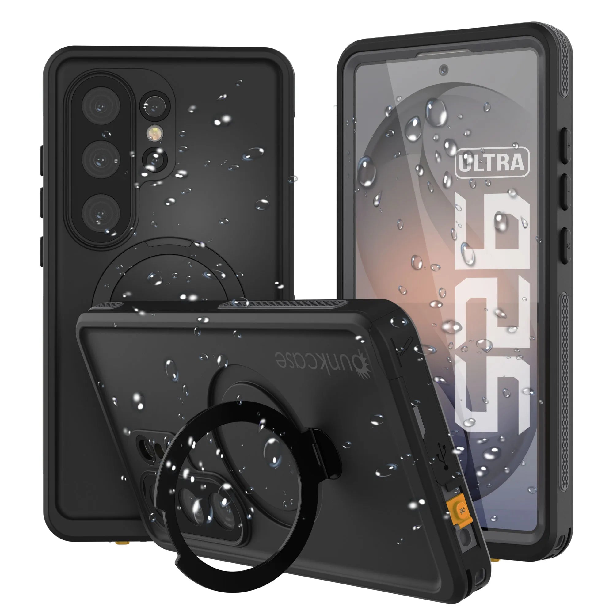 Galaxy S26 Ultra Waterproof Case [Kickstud 2.0 Series] Protective IP68 Cover W/Screen Protector & Kickstand [Grey]