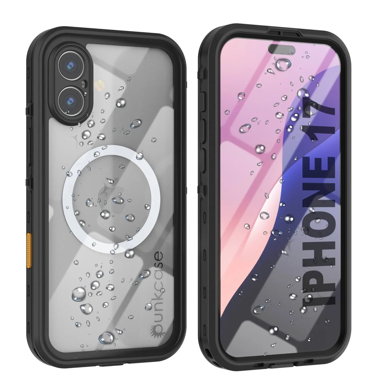 iPhone 17 Waterproof IP68 Case, Punkcase [Black] [StudStar Series] [Slim Fit]
