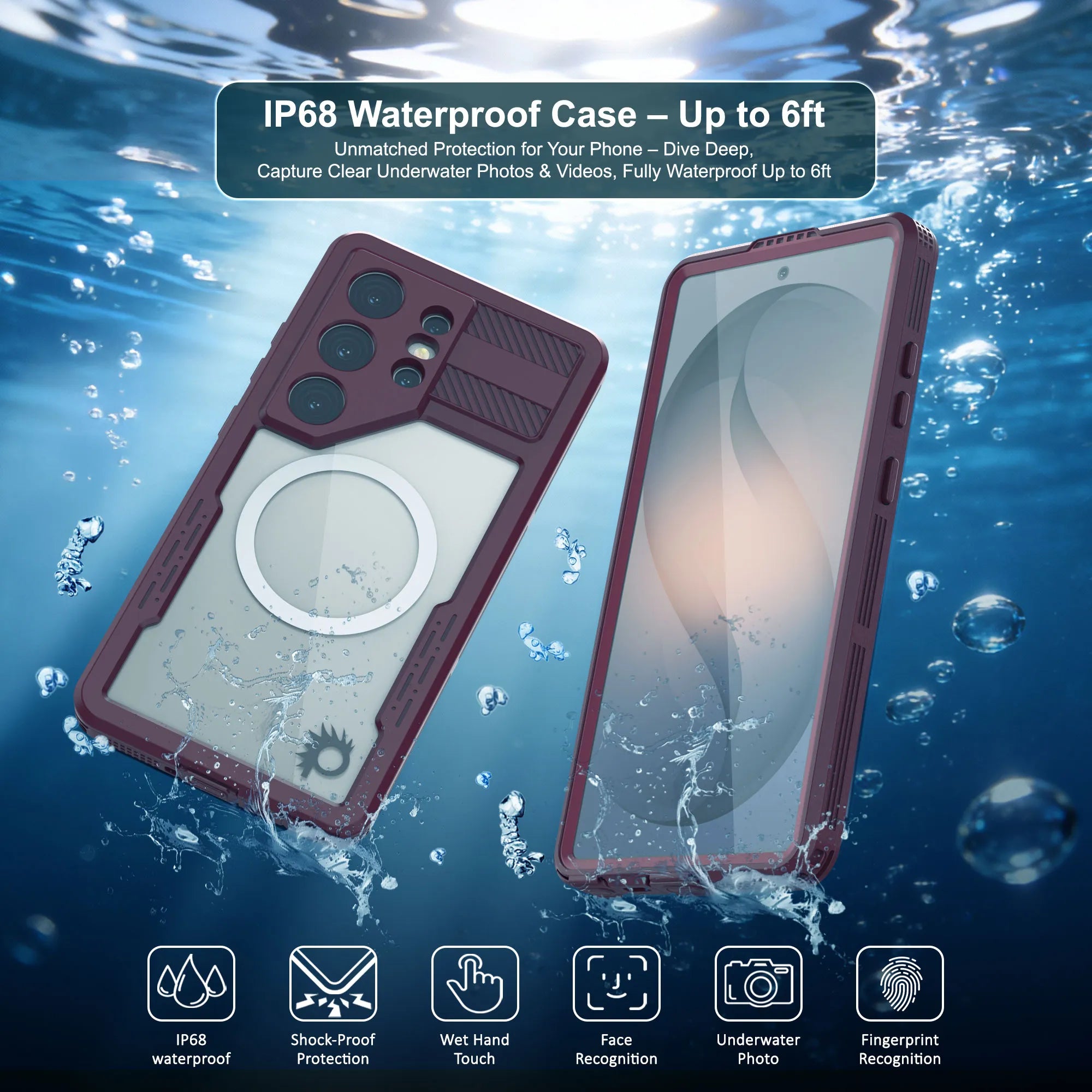 Galaxy S26 Ultra Waterproof Case [Alpine 2.0 Series] [Slim Fit] [IP68 Certified] [Shockproof] [Rose]