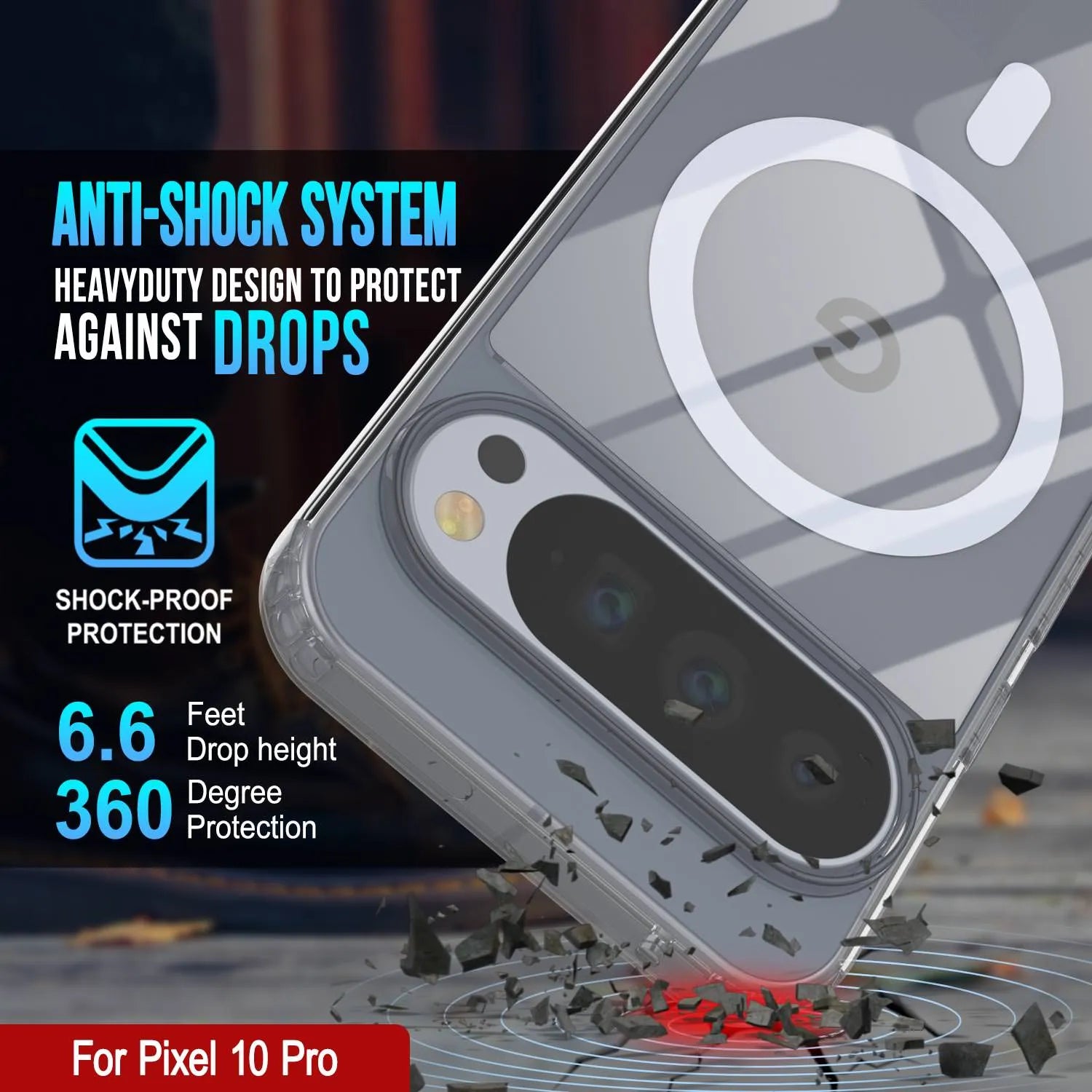 Pixel 10 Pro Magnetic Wireless Charging Case [ClearMag Series]