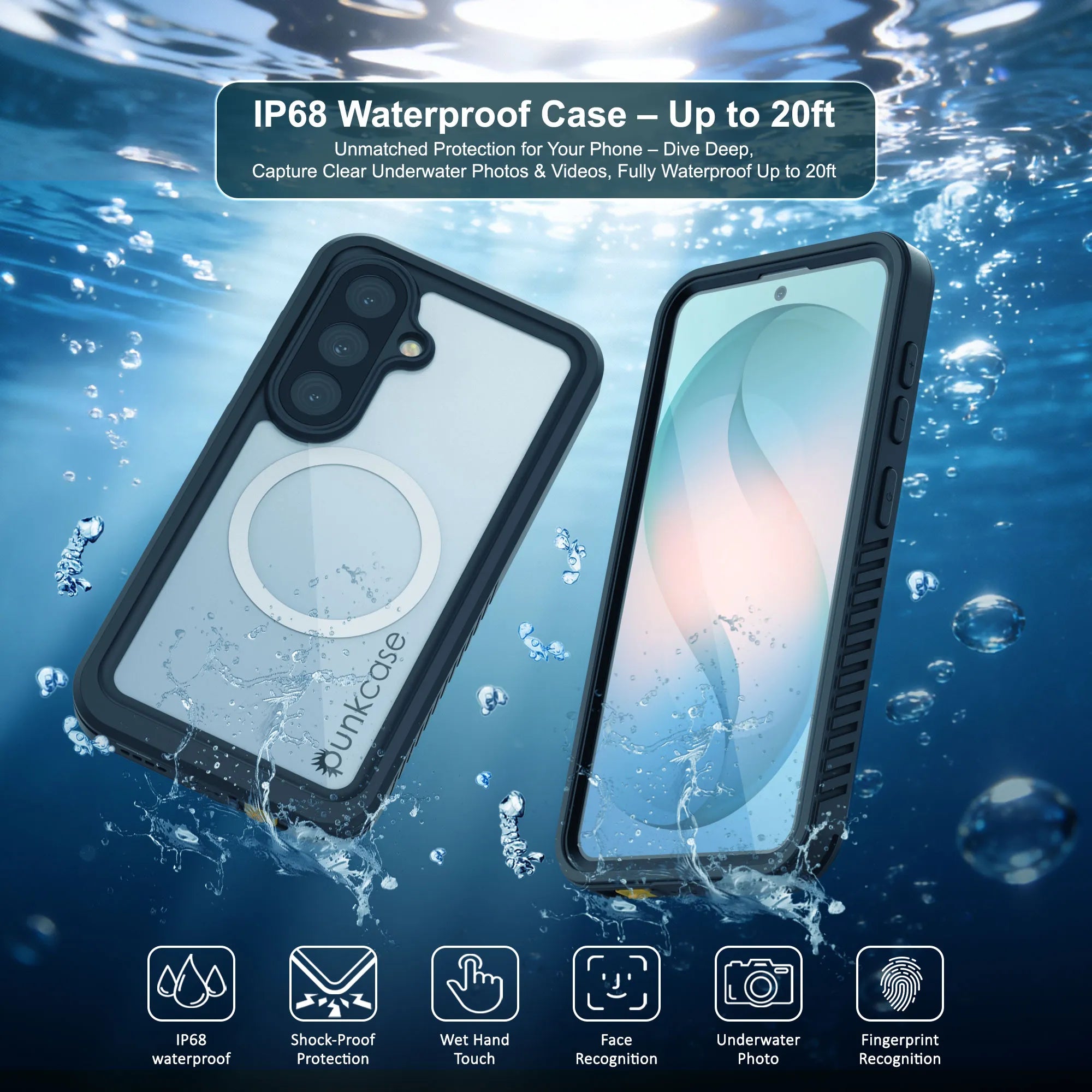Galaxy S26 Plus Waterproof Case, Punkcase [Extreme Mag Series] Armor Cover W/ Built In Screen Protector [Black]