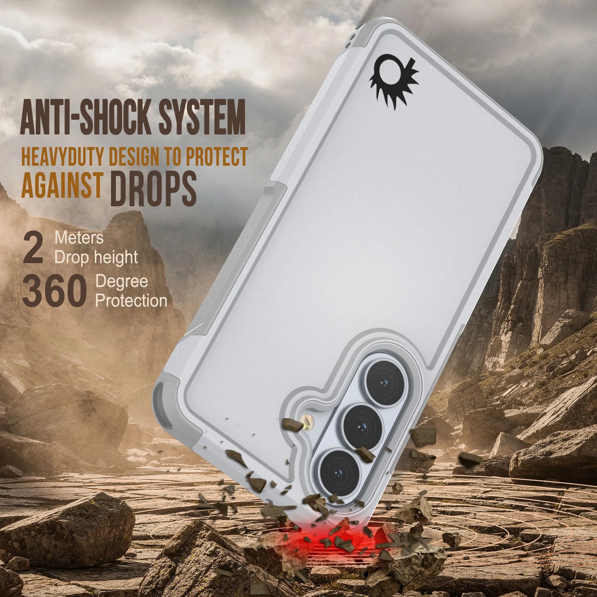 PunkCase Galaxy S26+ Plus Case, [Spartan 2.0 Series] Clear Rugged Heavy Duty Cover [White]