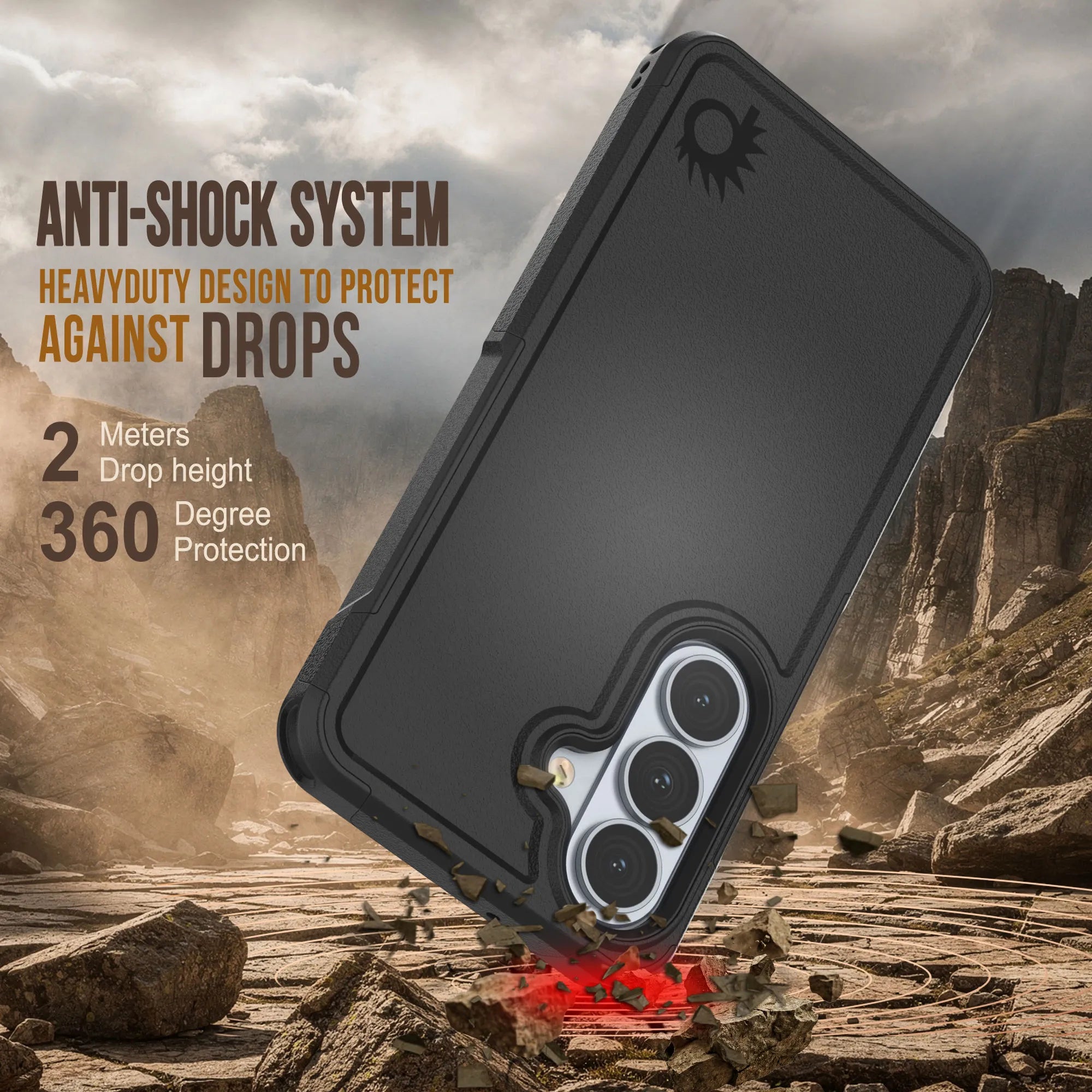 PunkCase Galaxy S26 Case, [Spartan 2.0 Series] Clear Rugged Heavy Duty Cover [Black]