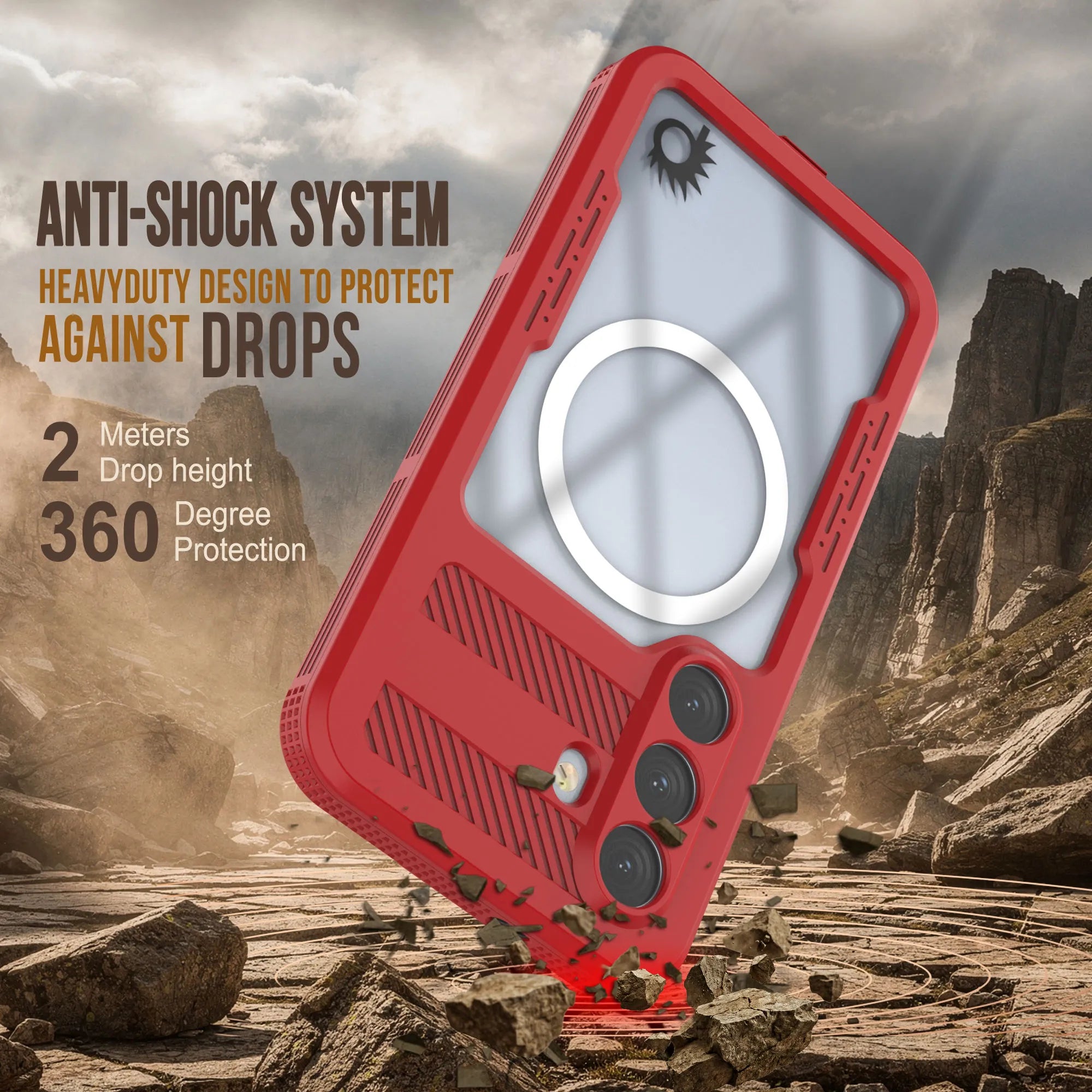Galaxy S26+ Plus Waterproof Case [Alpine 2.0 Series] [Slim Fit] [IP68 Certified] [Shockproof] [Red]