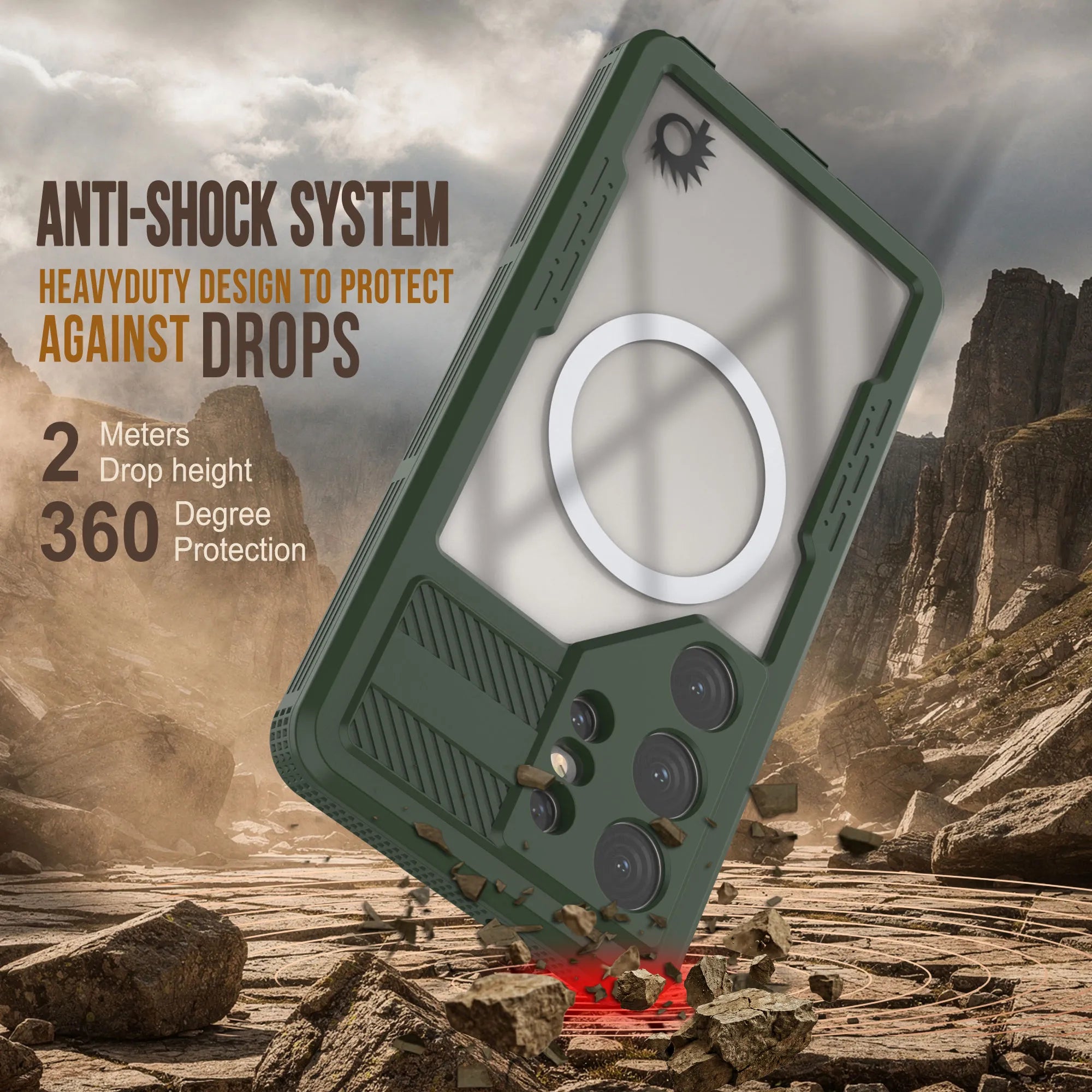 Galaxy S26 Ultra Waterproof Case [Alpine 2.0 Series] [Slim Fit] [IP68 Certified] [Shockproof] [Green]