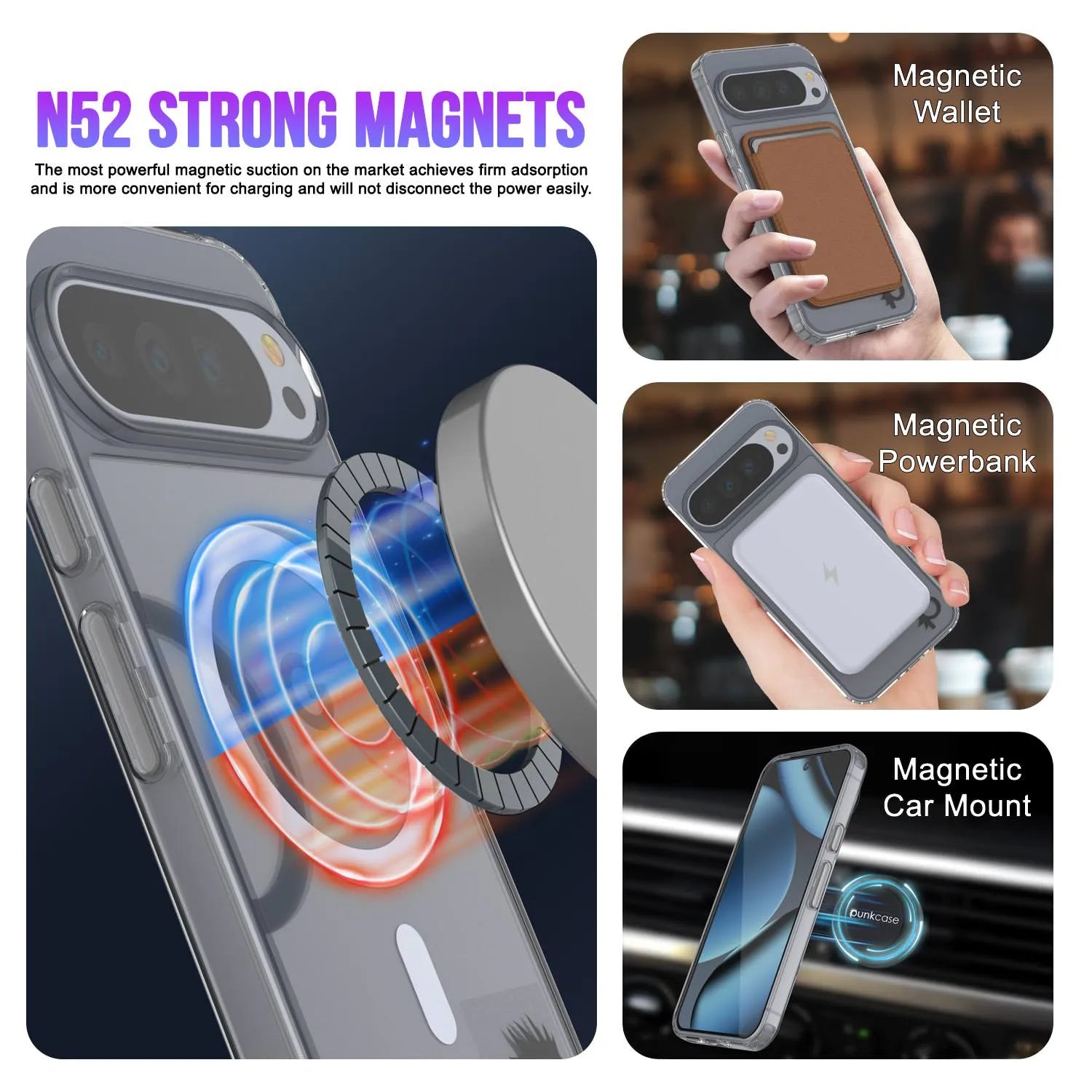 Pixel 10 Pro XL Magnetic Wireless Charging Case [ClearMag Series]