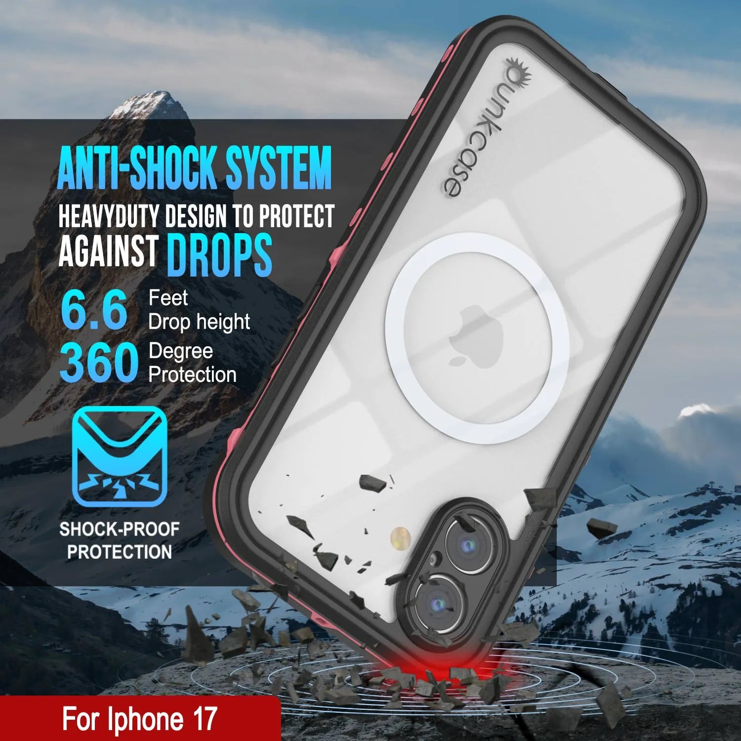 iPhone 17 Waterproof IP68 Case, Punkcase [Lilac] [StudStar Series] [Slim Fit] [Dirtproof]