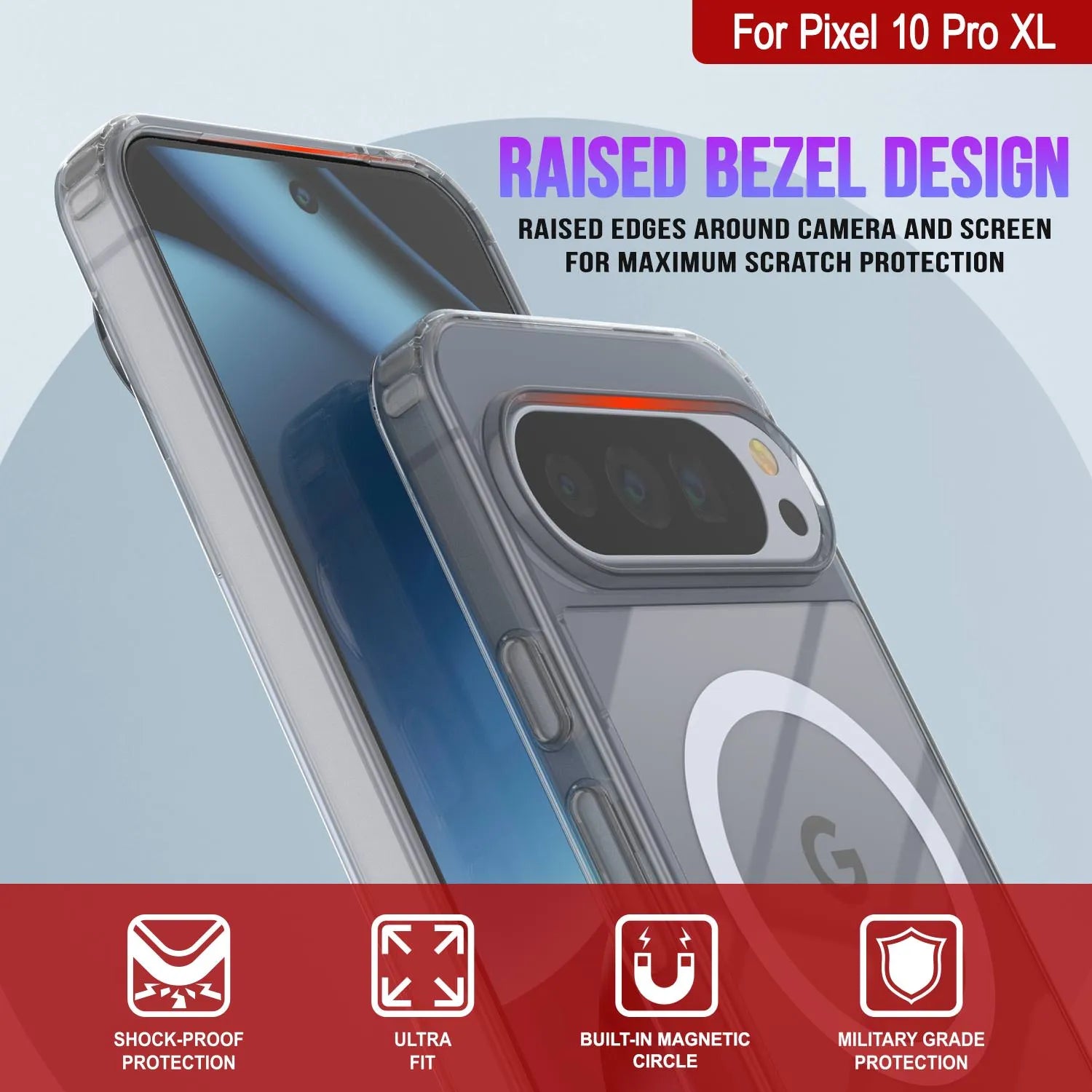 Pixel 10 Pro XL Magnetic Wireless Charging Case [ClearMag Series]