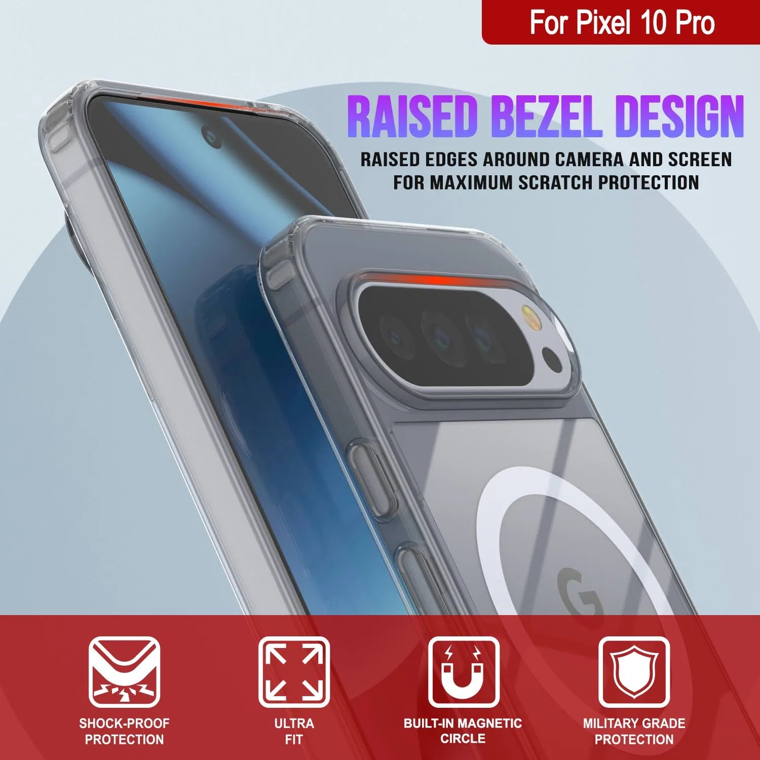 Pixel 10 Pro Magnetic Wireless Charging Case [ClearMag Series]