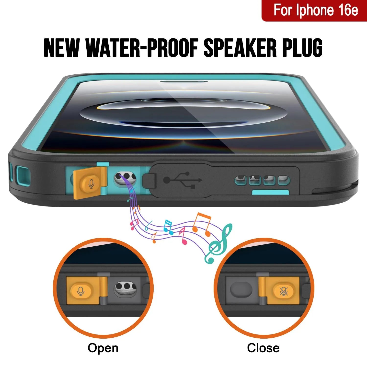 iPhone 16e Waterproof Case, Punkcase [Extreme Series] Armor Cover W/ Built In Screen Protector [Teal]