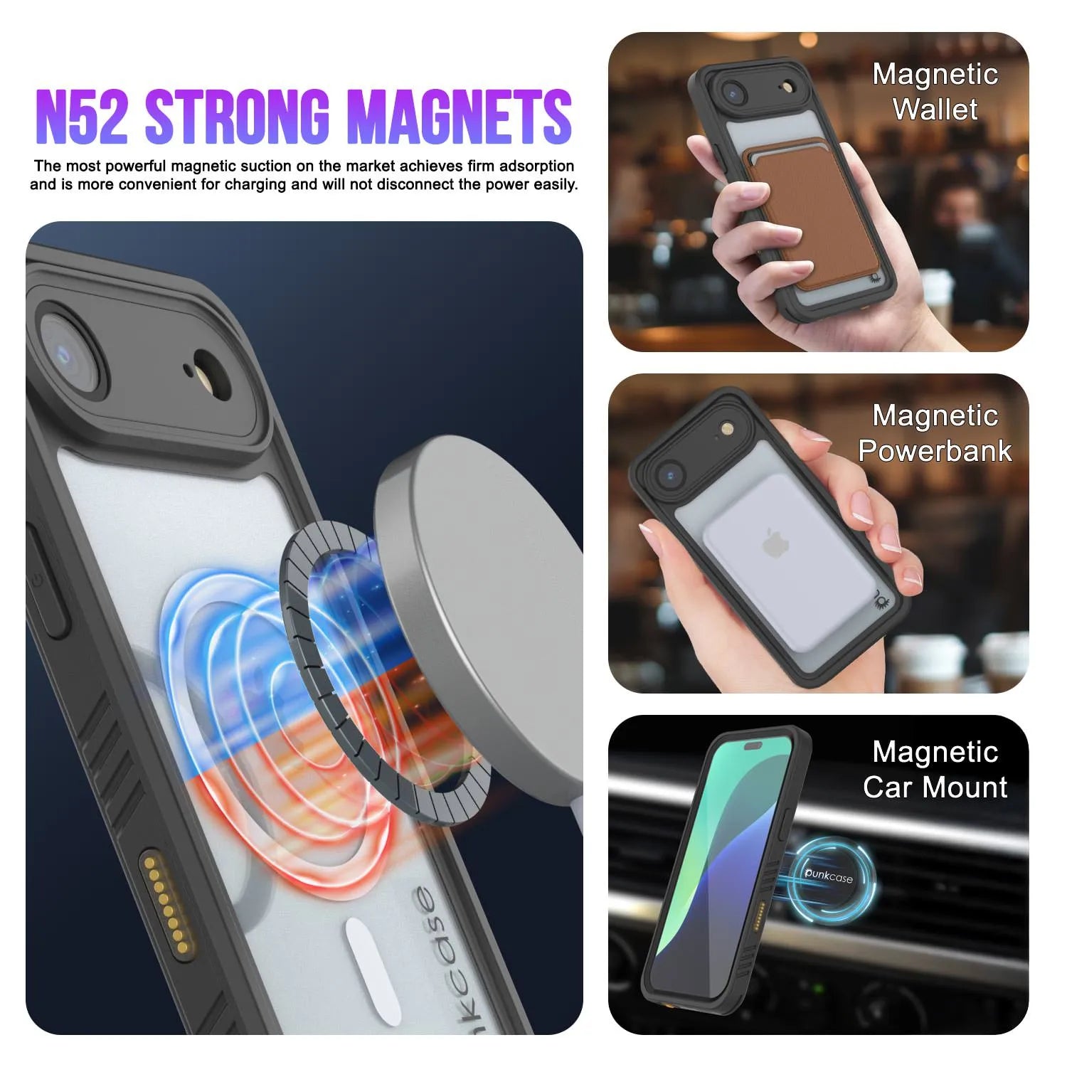 iPhone 17 Air Waterproof Case, Punkcase [Extreme Series] Armor Cover W/ Built In Screen Protector [Light Blue]