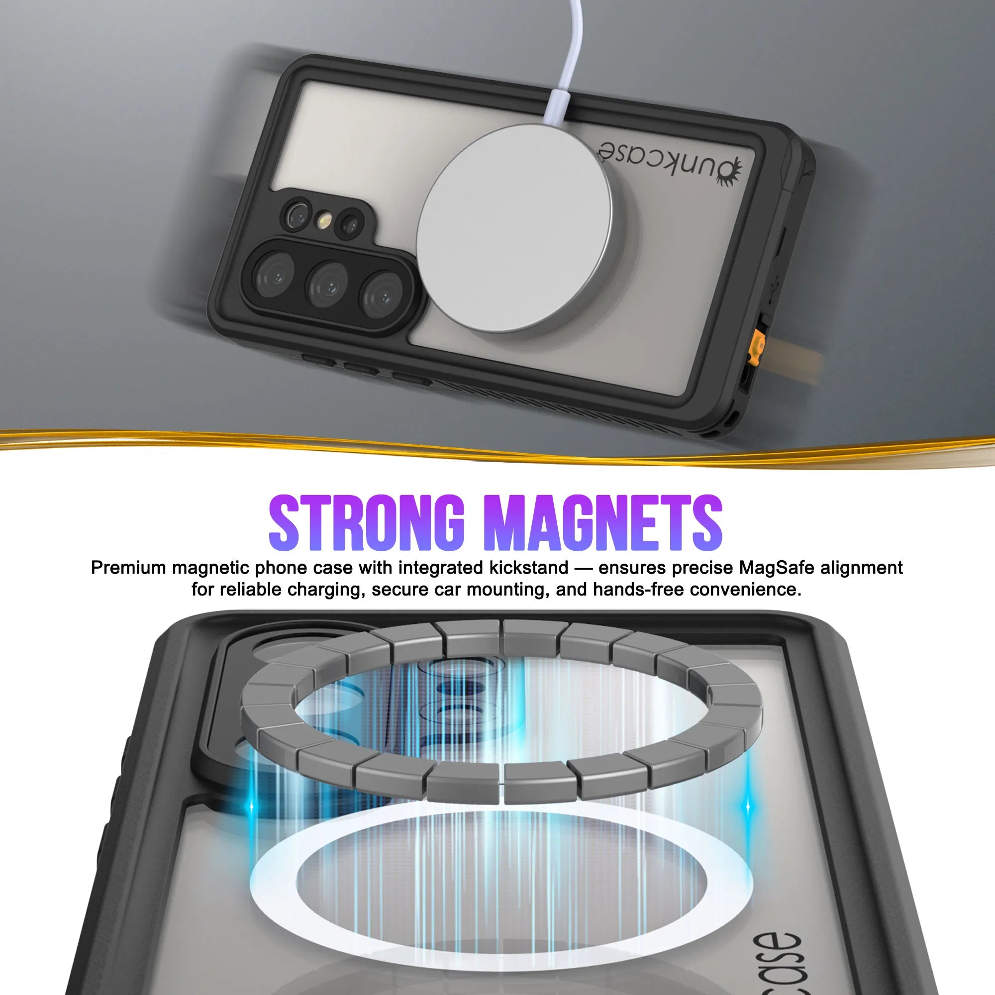 Galaxy S26 Ultra Waterproof Case, Punkcase [Extreme Mag Series] Armor Cover W/ Built In Screen Protector [Black]