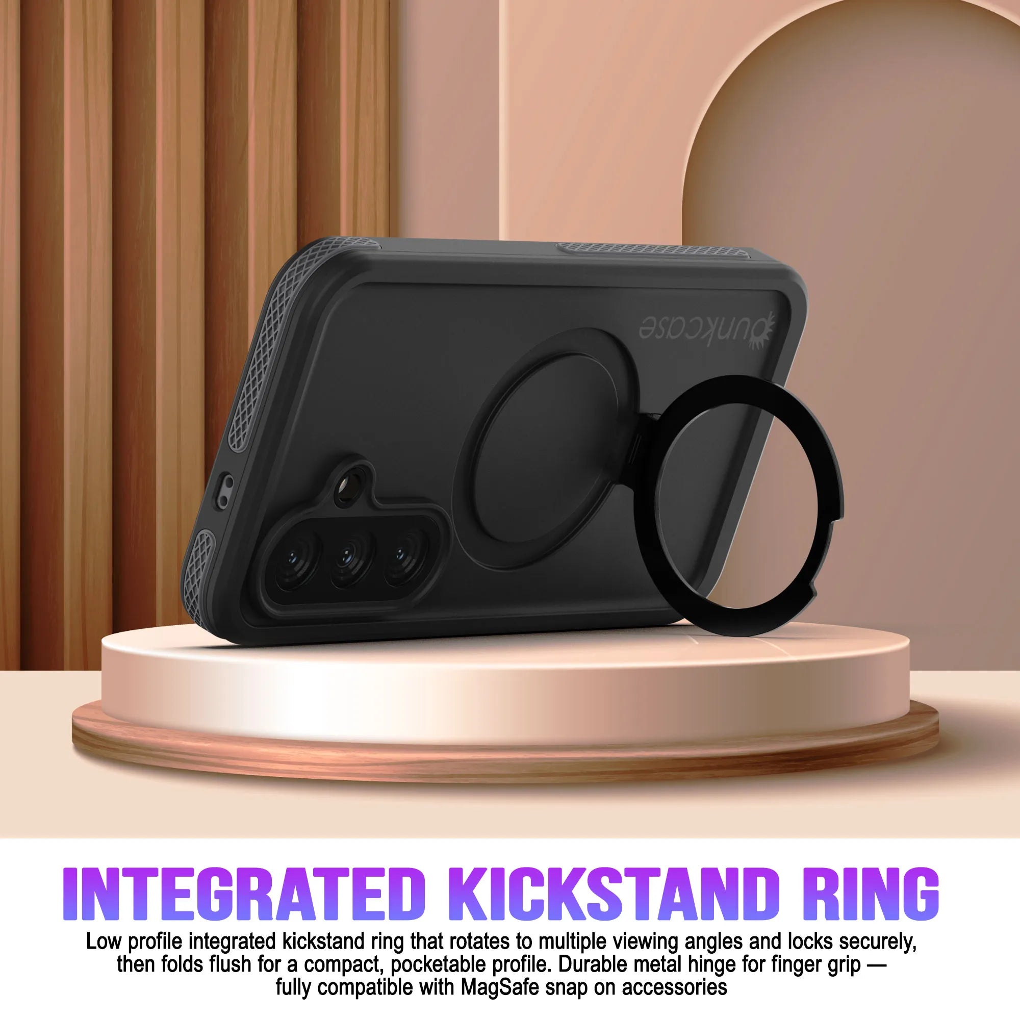Galaxy S26 Plus Waterproof Case [Kickstud 2.0 Series] Protective IP68 Cover W/Screen Protector & Kickstand [Grey]