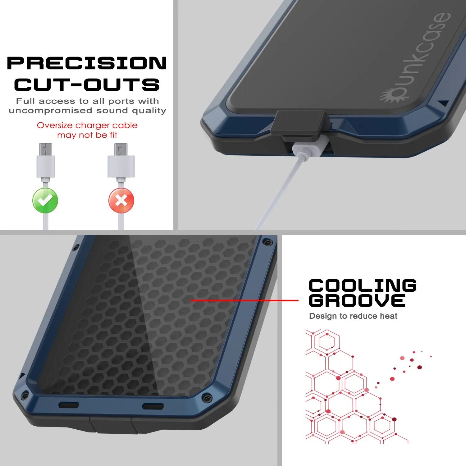 iPhone 17 Air Metal Case, Heavy Duty Military Grade Armor Cover [shock proof] Full Body Hard [Blue]