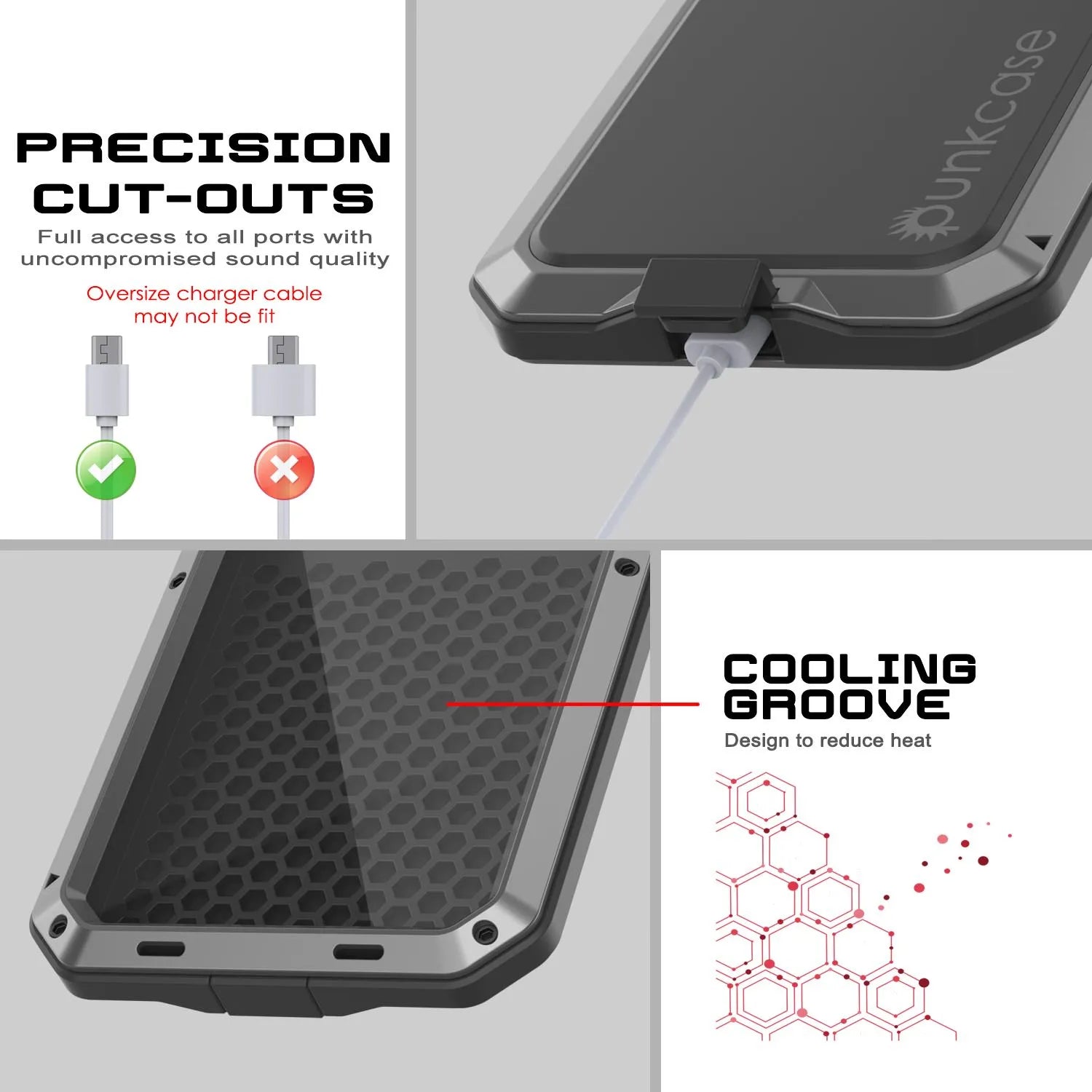 iPhone 17 Air Metal Case, Heavy Duty Military Grade Armor Cover [shock proof] Full Body Hard [Silver]