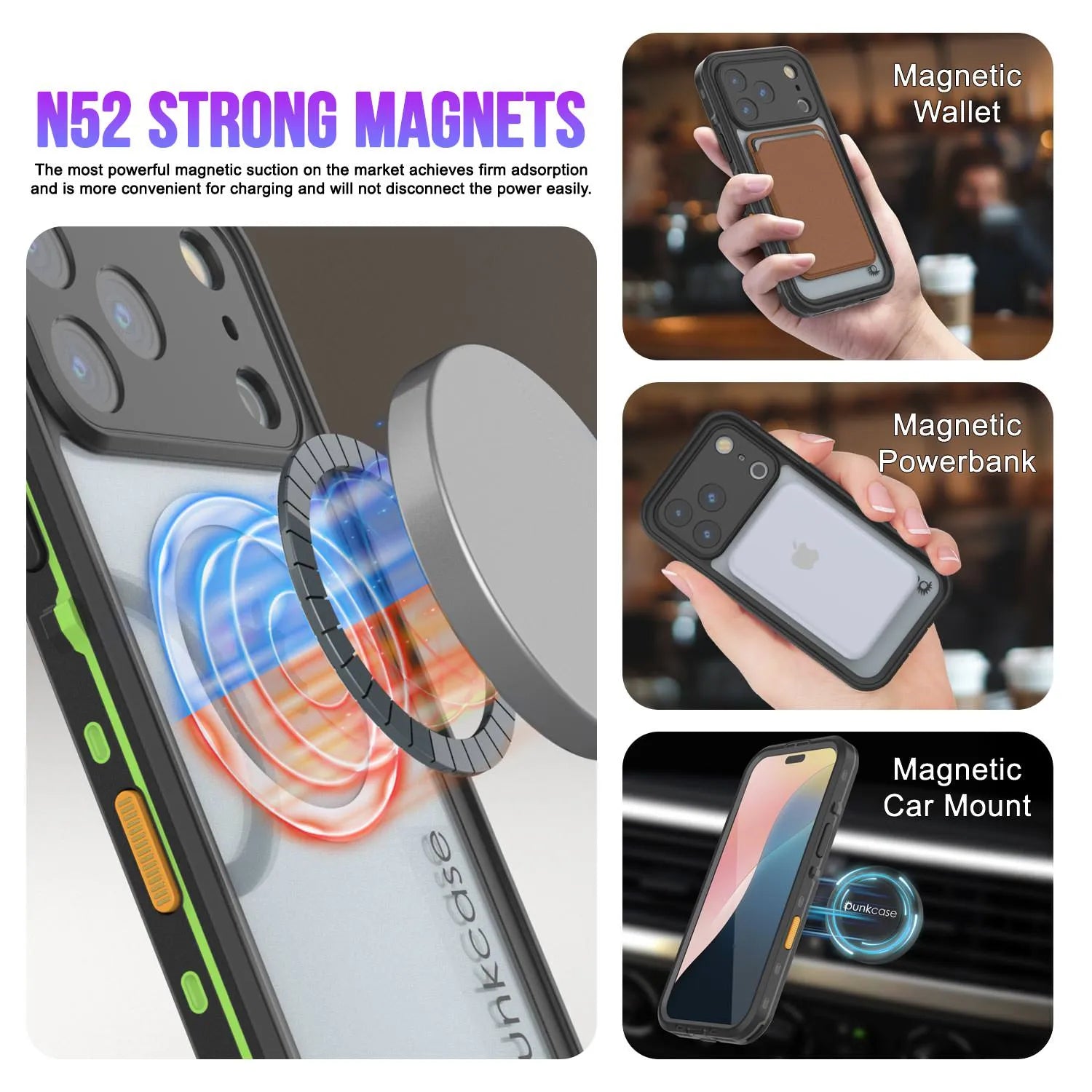 iPhone 17 Pro Waterproof IP68 Case, Punkcase [Light green] [StudStar Series] [Slim Fit] [Dirtproof]