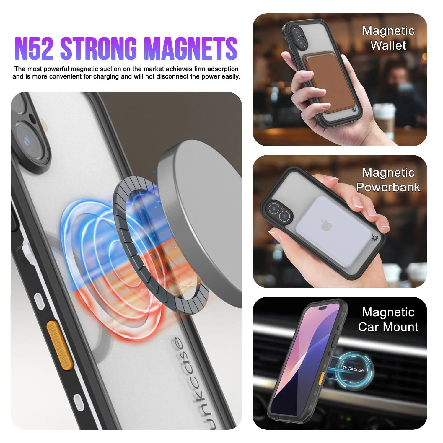 iPhone 17 Waterproof IP68 Case, Punkcase [White] [StudStar Series] [Slim Fit] [Dirtproof]
