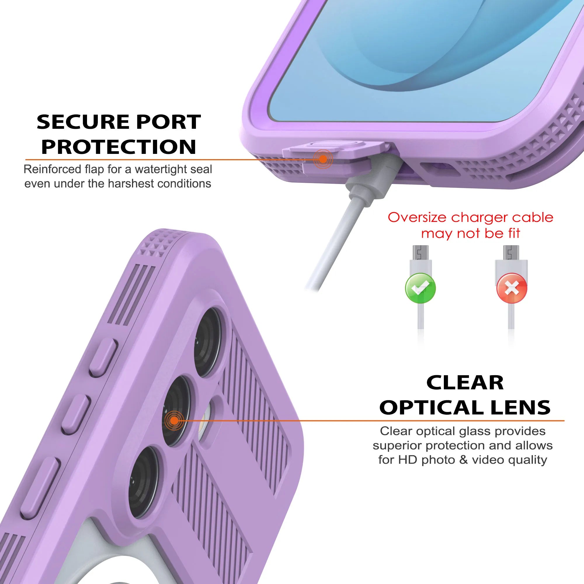 Galaxy S26+ Plus Waterproof Case [Alpine 2.0 Series] [Slim Fit] [IP68 Certified] [Shockproof] [Lilac]