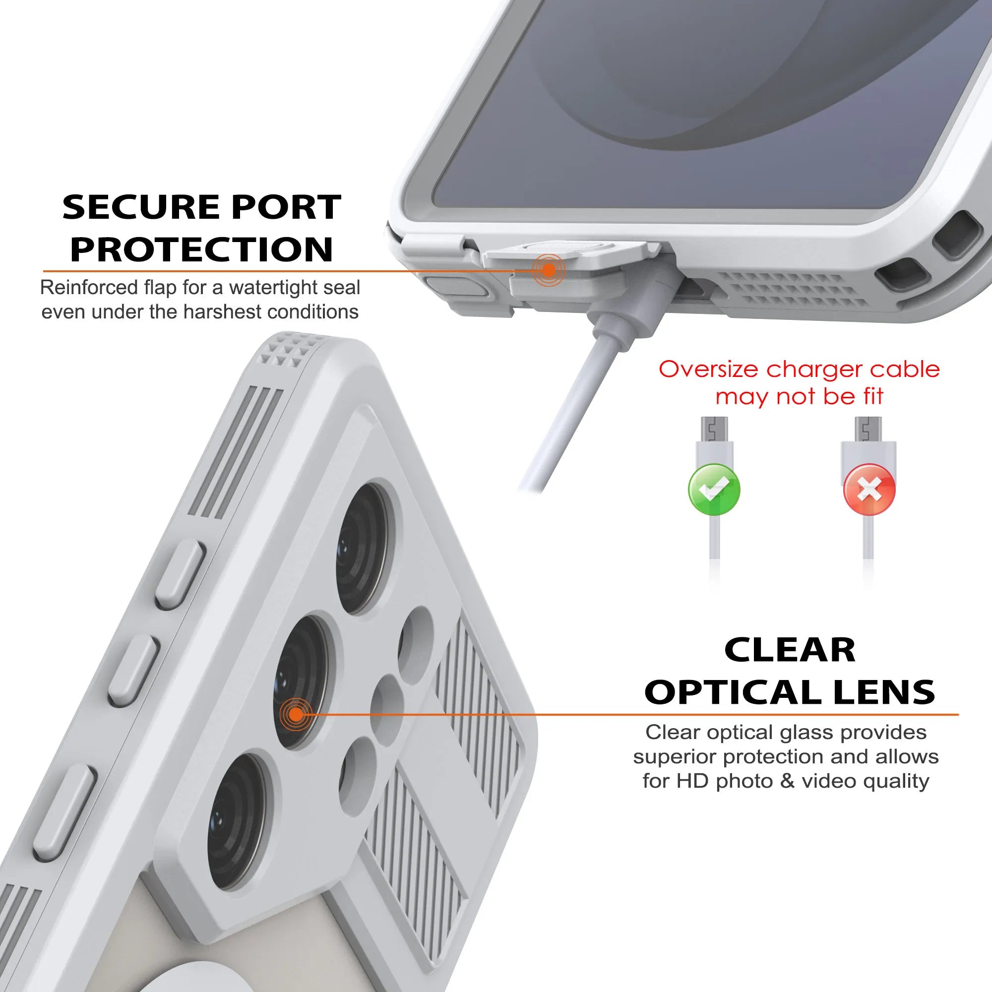 Galaxy S26 Ultra Waterproof Case [Alpine 2.0 Series] [Slim Fit] [IP68 Certified] [Shockproof] [White]