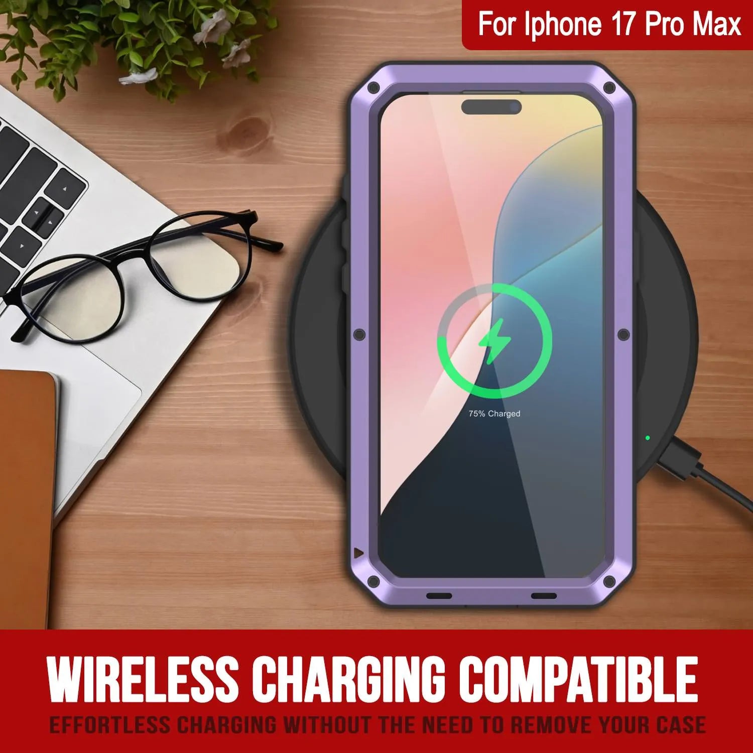 iPhone 17 Pro Max Metal Case, Heavy Duty Military Grade Armor Cover [shock proof] Full Body Hard [Dark Green]