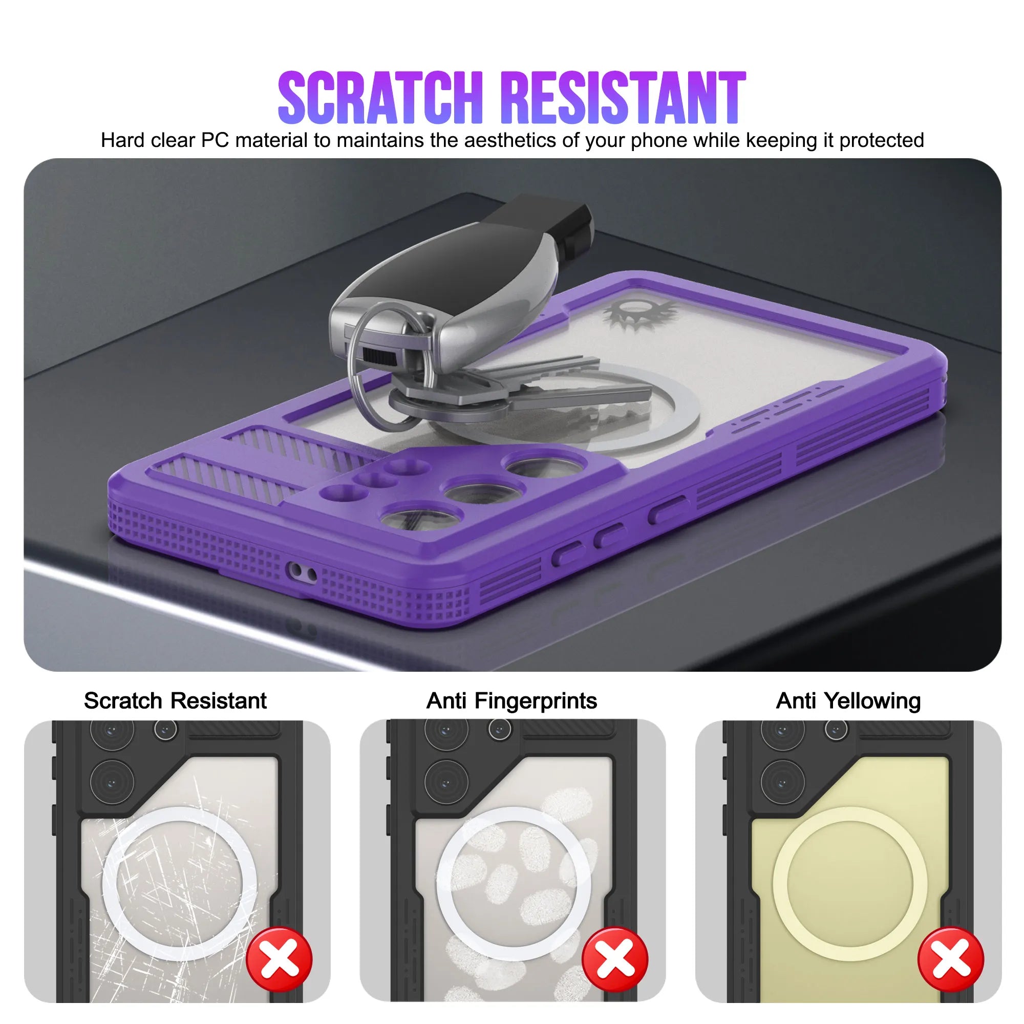 Galaxy S26 Ultra Waterproof Case [Alpine 2.0 Series] [Slim Fit] [IP68 Certified] [Shockproof] [Purple]