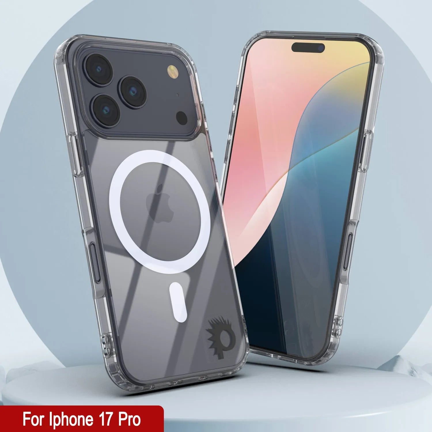 Punkcase iPhone 17 Pro Magnetic Wireless Charging Case [ClearMag Series][Clear]