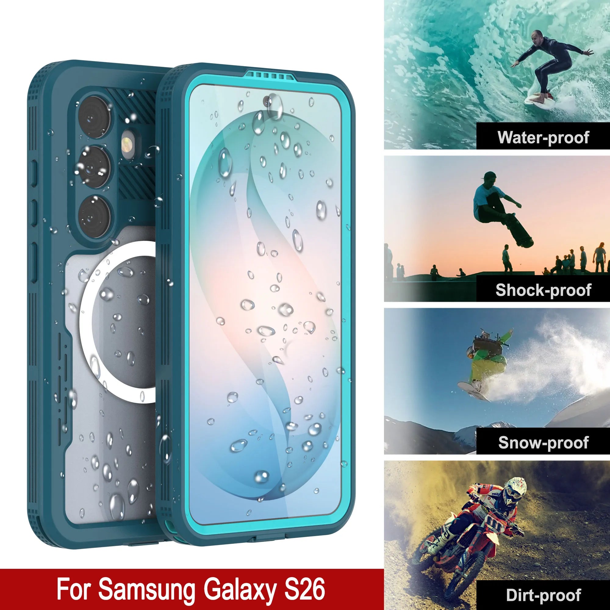 Galaxy S26 Waterproof Case [Alpine 2.0 Series] [Slim Fit] [IP68 Certified] [Shockproof] [Blue]