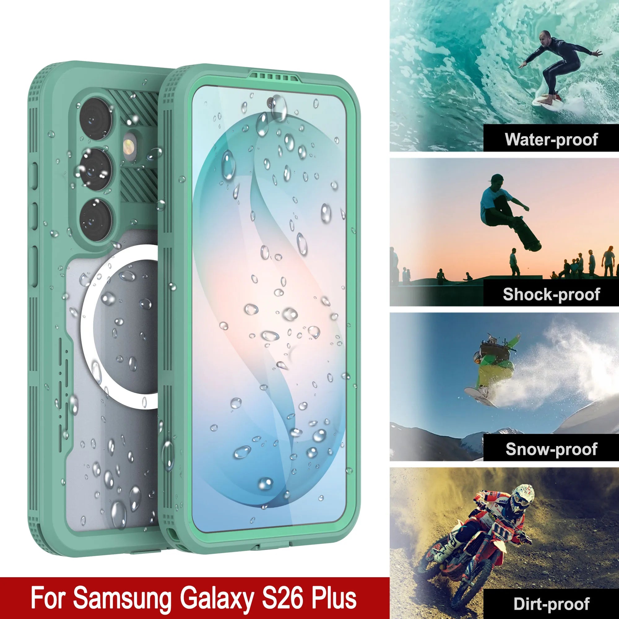 Galaxy S26+ Plus Waterproof Case [Alpine 2.0 Series] [Slim Fit] [IP68 Certified] [Shockproof] [Teal]