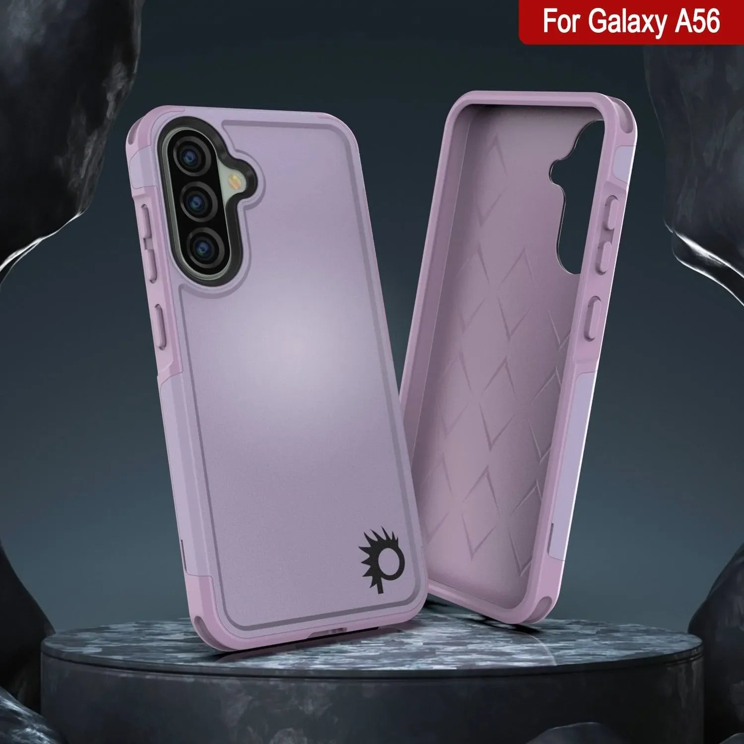 PunkCase Galaxy A56 Case, [Spartan 2.0 Series] Clear Rugged Heavy Duty Cover [Lilac]