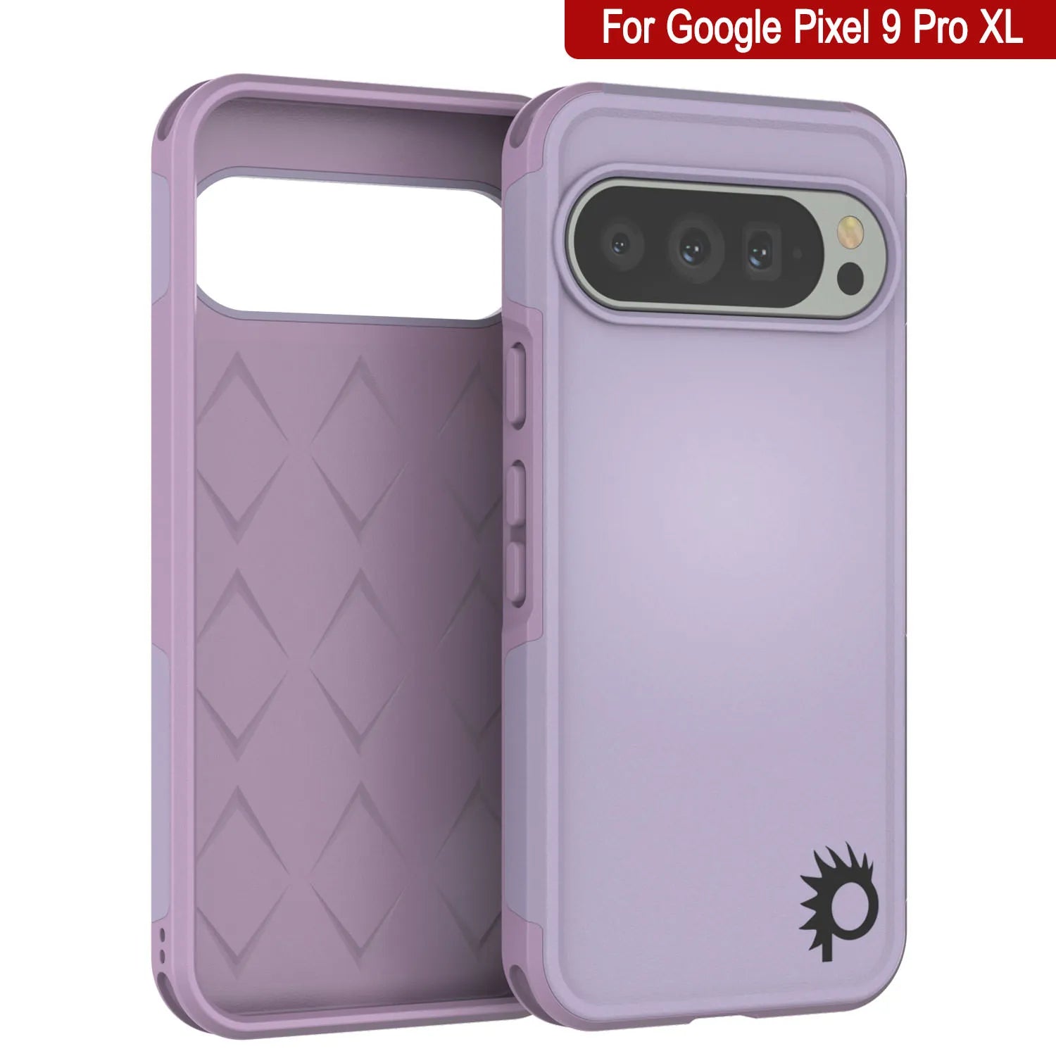 PunkCase Google Pixel 9 Pro XL Case, [Spartan 2.0 Series] Clear Rugged Heavy Duty Cover W/Built in Screen Protector [Magenta]