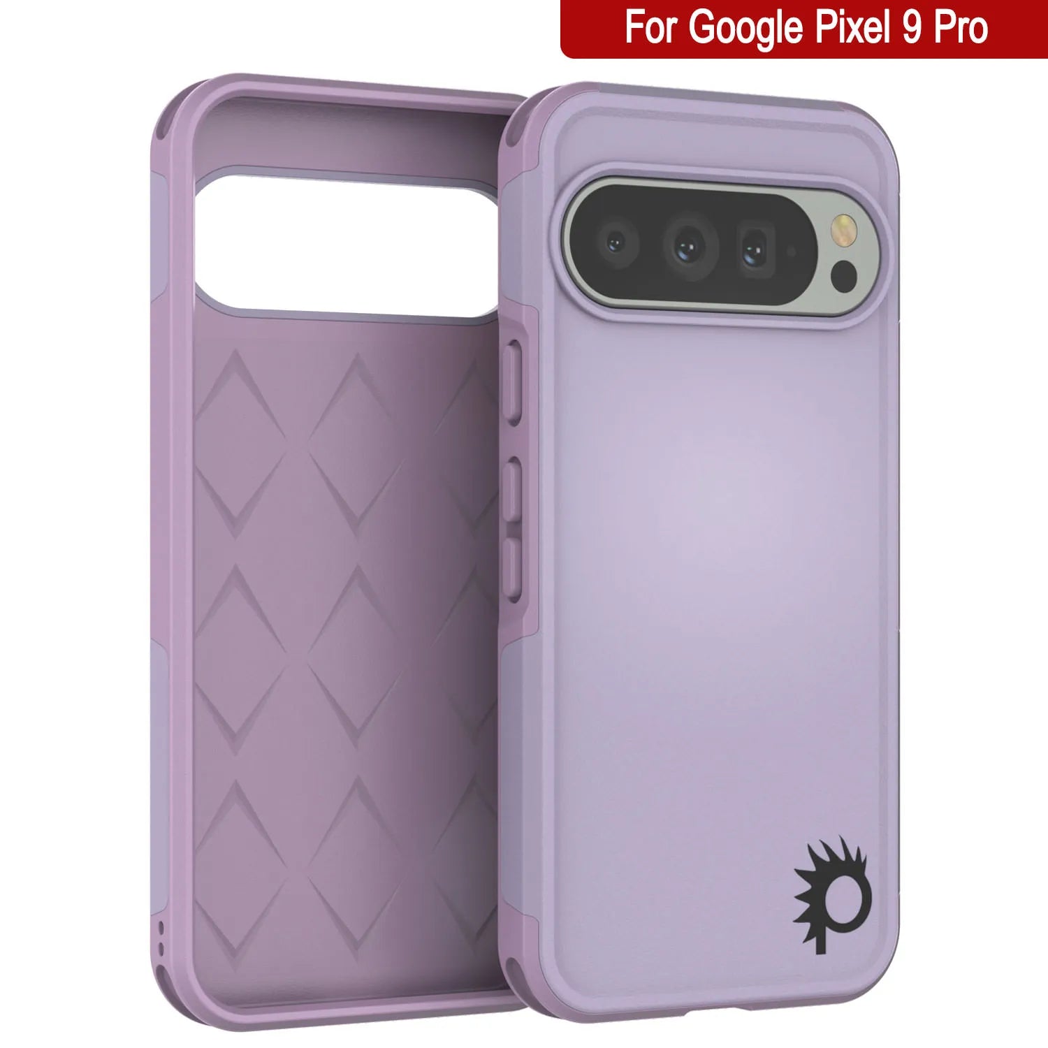 PunkCase Google Pixel 9 Pro Case, [Spartan 2.0 Series] Clear Rugged Heavy Duty Cover W/Built in Screen Protector [Magenta]