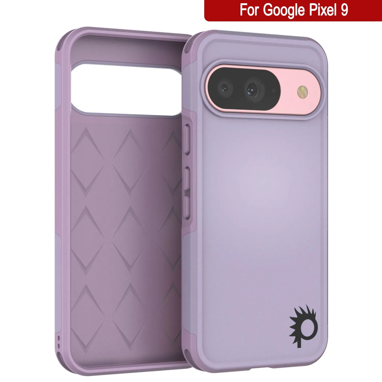PunkCase Google Pixel 9 Case, [Spartan 2.0 Series] Clear Rugged Heavy Duty Cover W/Built in Screen Protector [Magenta]