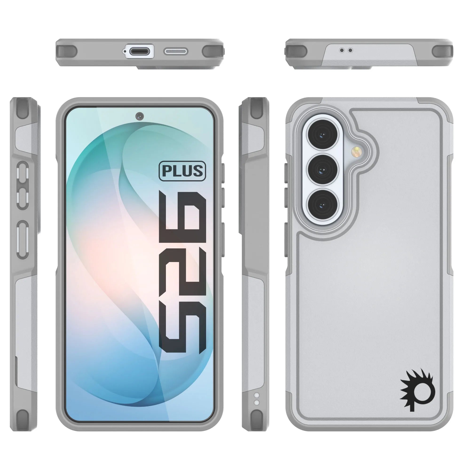 PunkCase Galaxy S26+ Plus Case, [Spartan 2.0 Series] Clear Rugged Heavy Duty Cover [White]