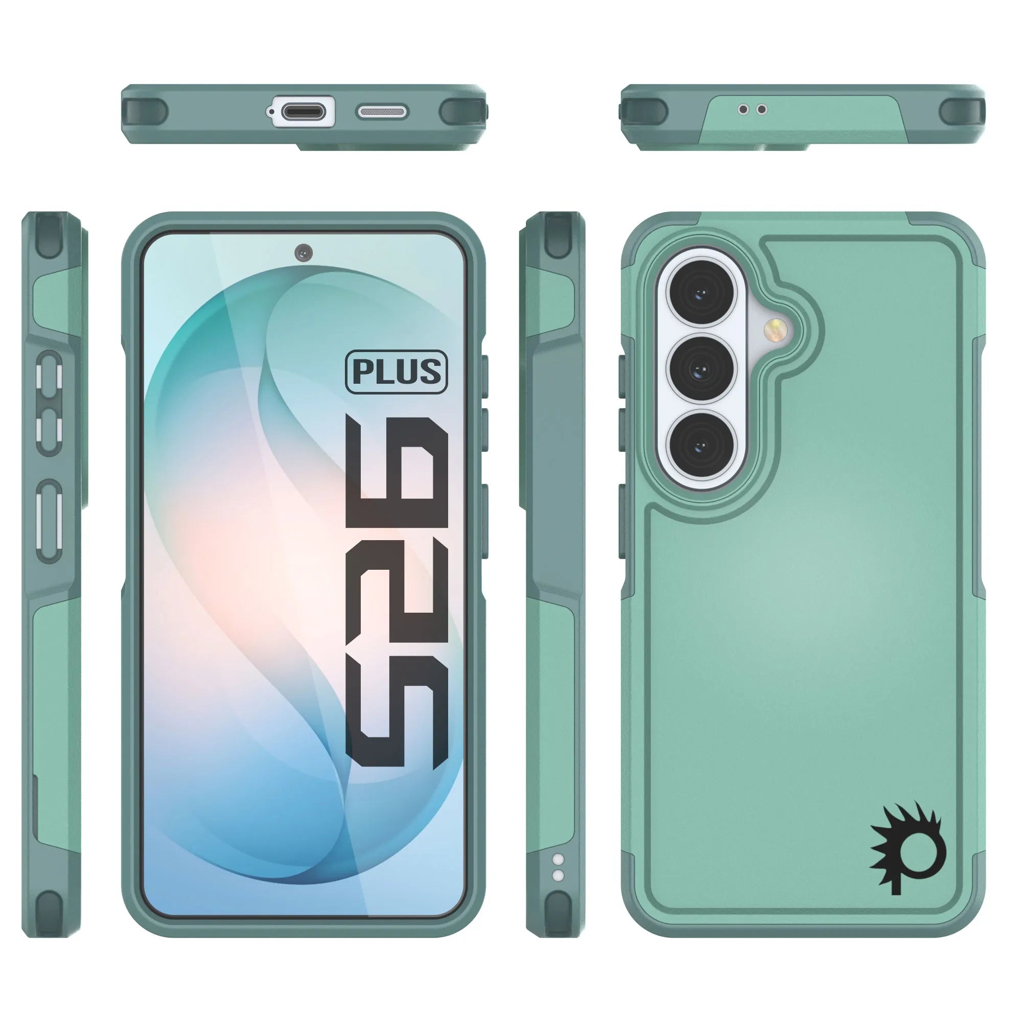 PunkCase Galaxy S26+ Plus Case, [Spartan 2.0 Series] Clear Rugged Heavy Duty Cover [Teal]