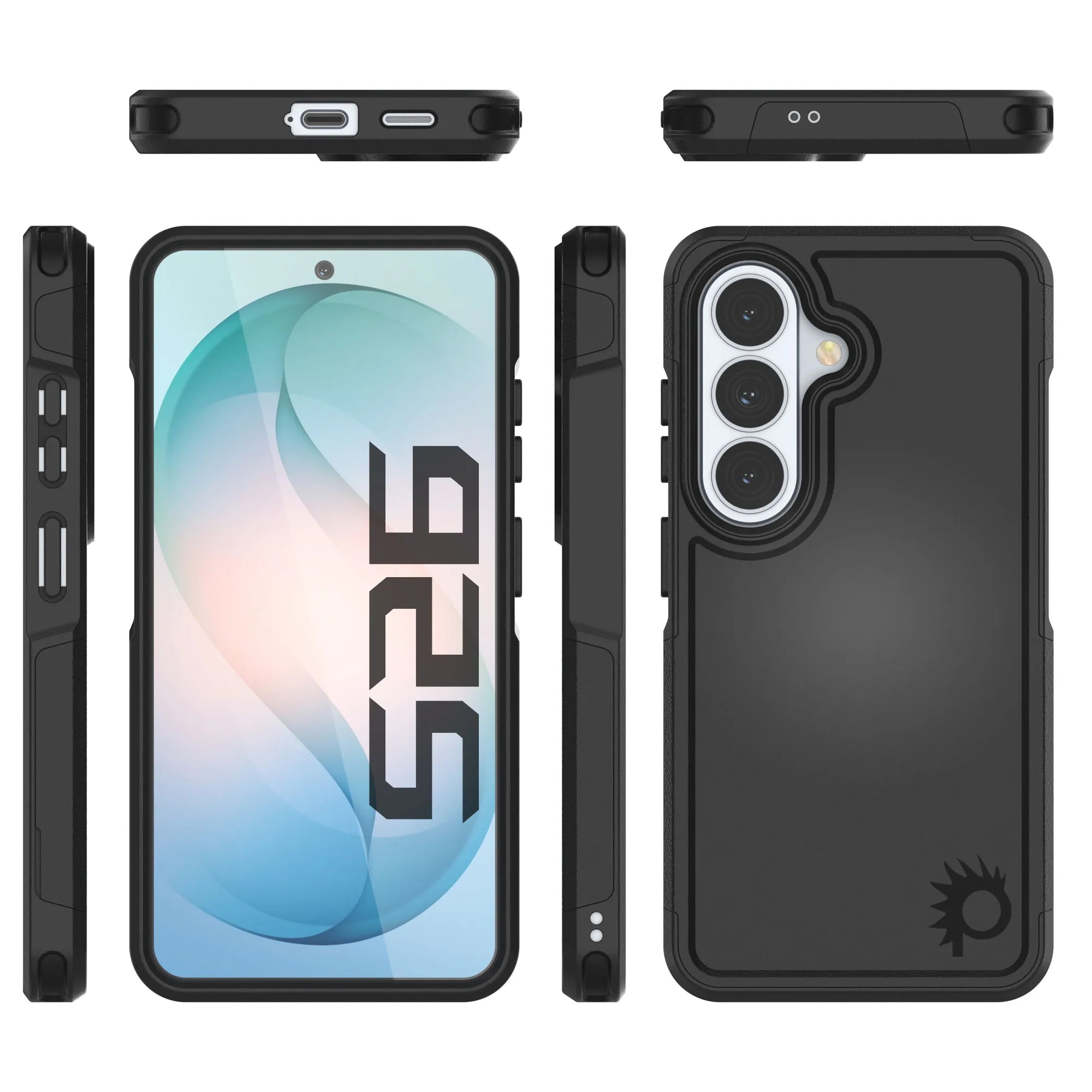 PunkCase Galaxy S26 Case, [Spartan 2.0 Series] Clear Rugged Heavy Duty Cover [Black]