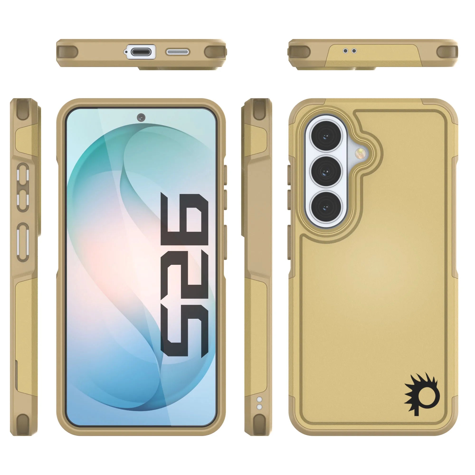 PunkCase Galaxy S26 Case, [Spartan 2.0 Series] Clear Rugged Heavy Duty Cover [Yellow]