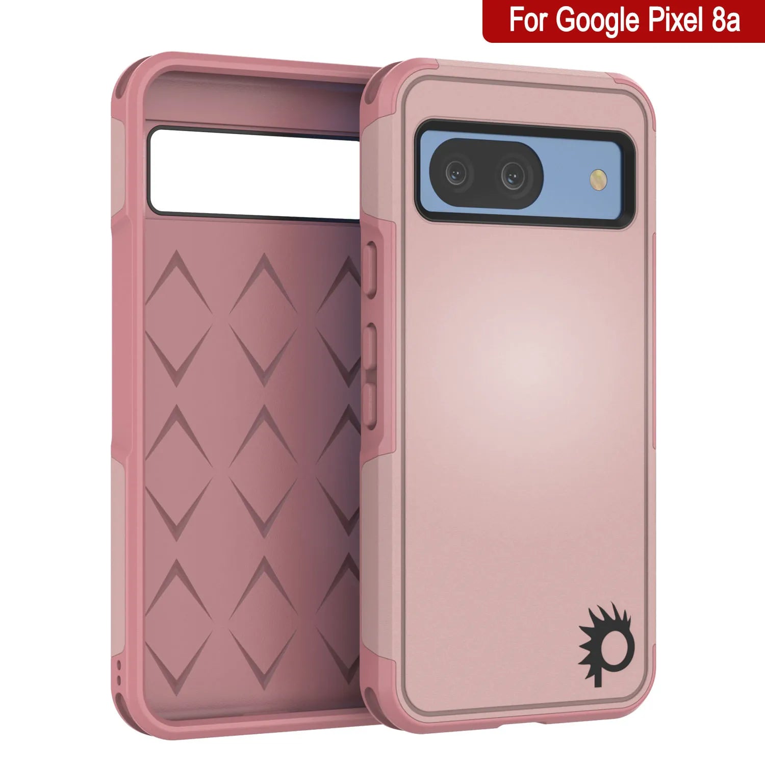 PunkCase Google Pixel 9 Pro Case, [Spartan 2.0 Series] Clear Rugged Heavy Duty Cover W/Built in Screen Protector [Pink]