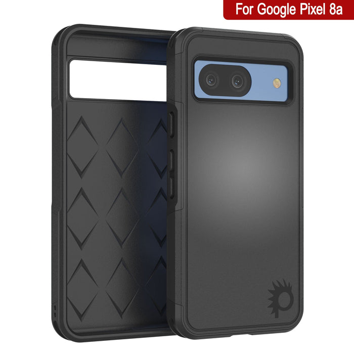 PunkCase Google Pixel 9 Pro XL Case, [Spartan 2.0 Series] Clear Rugged Heavy Duty Cover W/Built in Screen Protector [Black]