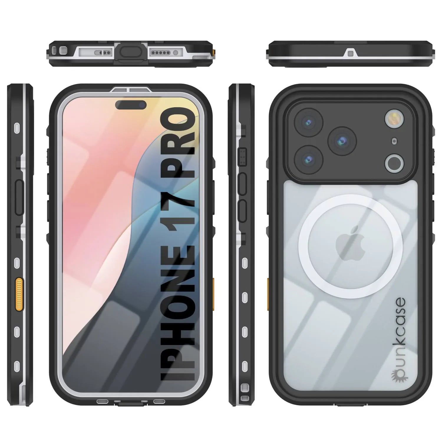 iPhone 17 Pro Waterproof IP68 Case, Punkcase [White] [StudStar Series] [Slim Fit] [Dirtproof]