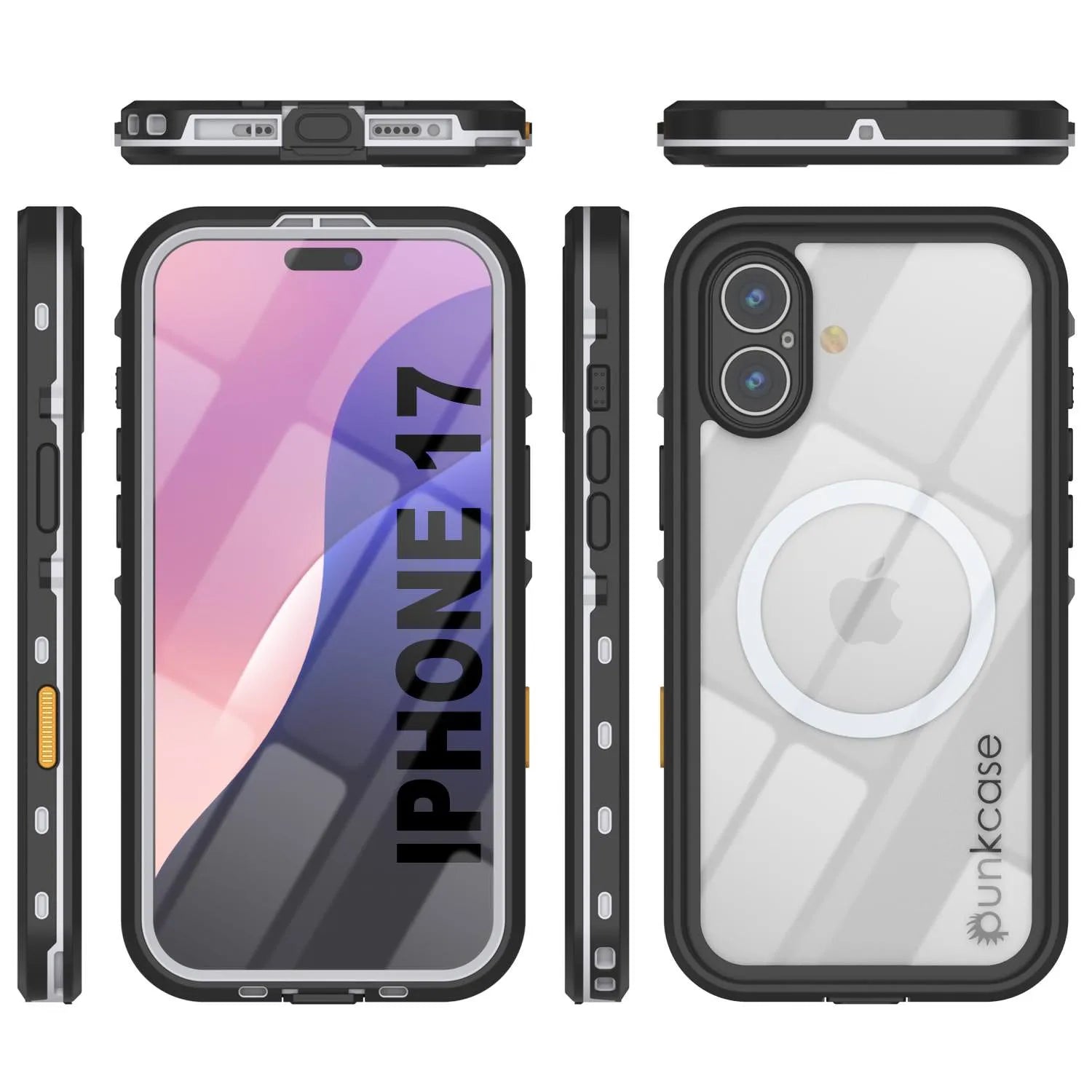 iPhone 17 Waterproof IP68 Case, Punkcase [White] [StudStar Series] [Slim Fit] [Dirtproof]