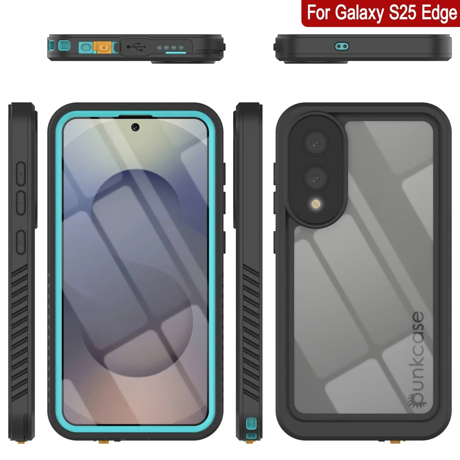 Galaxy S25 Edge Water/ Shockproof [Extreme Series] With Screen Protector Case [Teal]