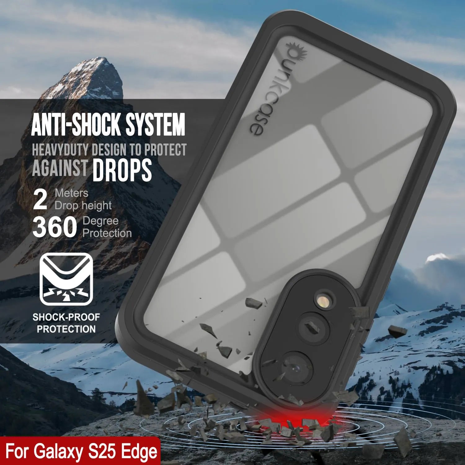 Galaxy S25 Edge Water/ Shockproof [Extreme Series] With Screen Protector Case [Teal]