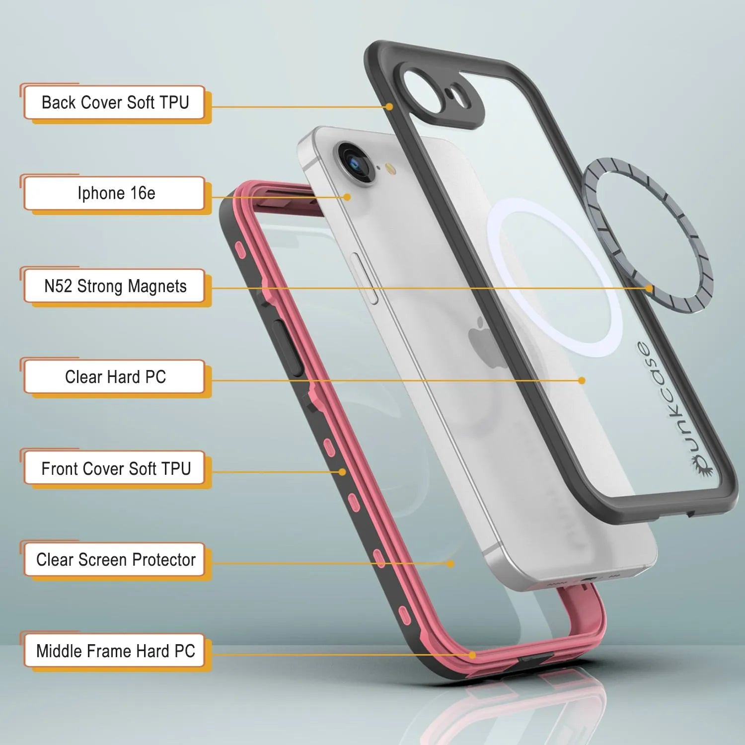iPhone 16e Waterproof IP68 Case, Punkcase [Lilac] [StudStar Series] [Slim Fit] [Dirtproof]