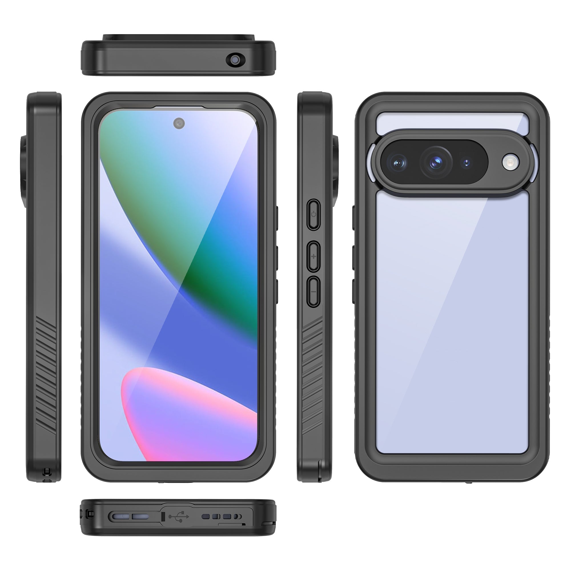 Google Pixel 10  Waterproof Case, Punkcase [Extreme Series] Armor Cover W/ Built In Screen Protector [Black]