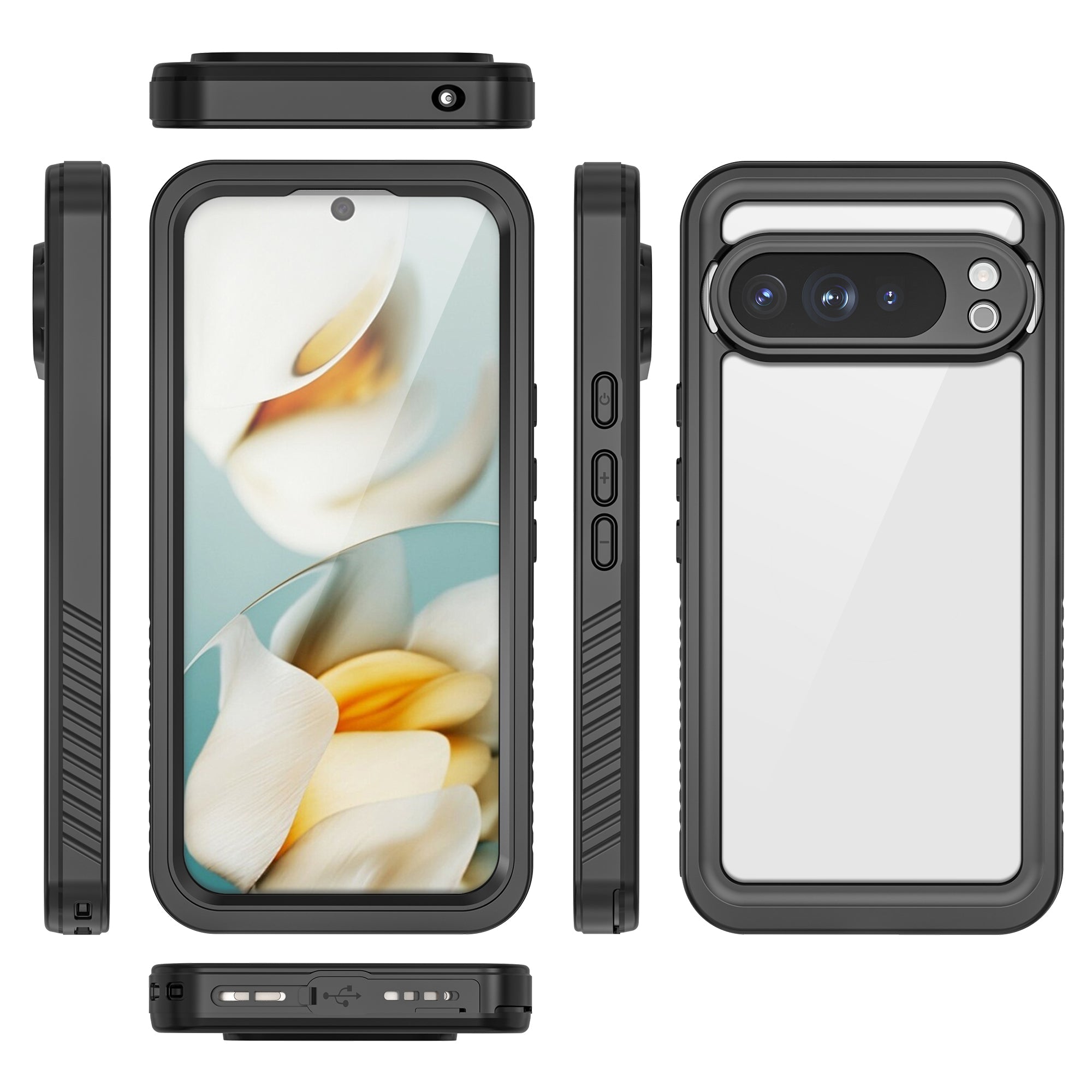 Google Pixel 10 Pro XL Waterproof Case, Punkcase [Extreme Series] Armor Cover W/ Built In Screen Protector [Black]
